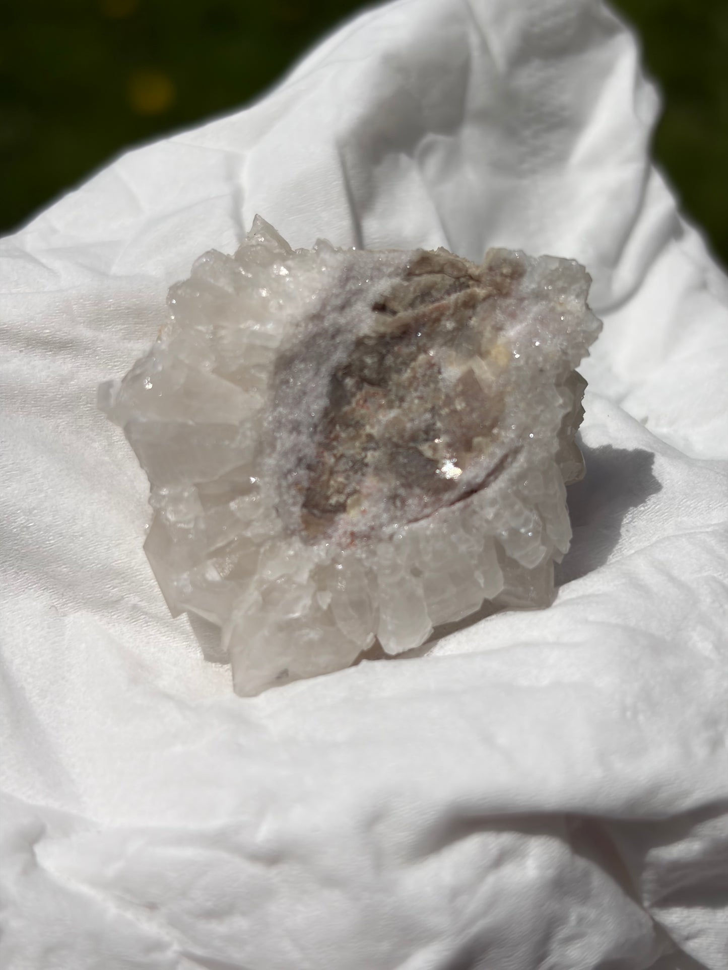 Fluorite with Calcite From the Emilio Mine in Spain