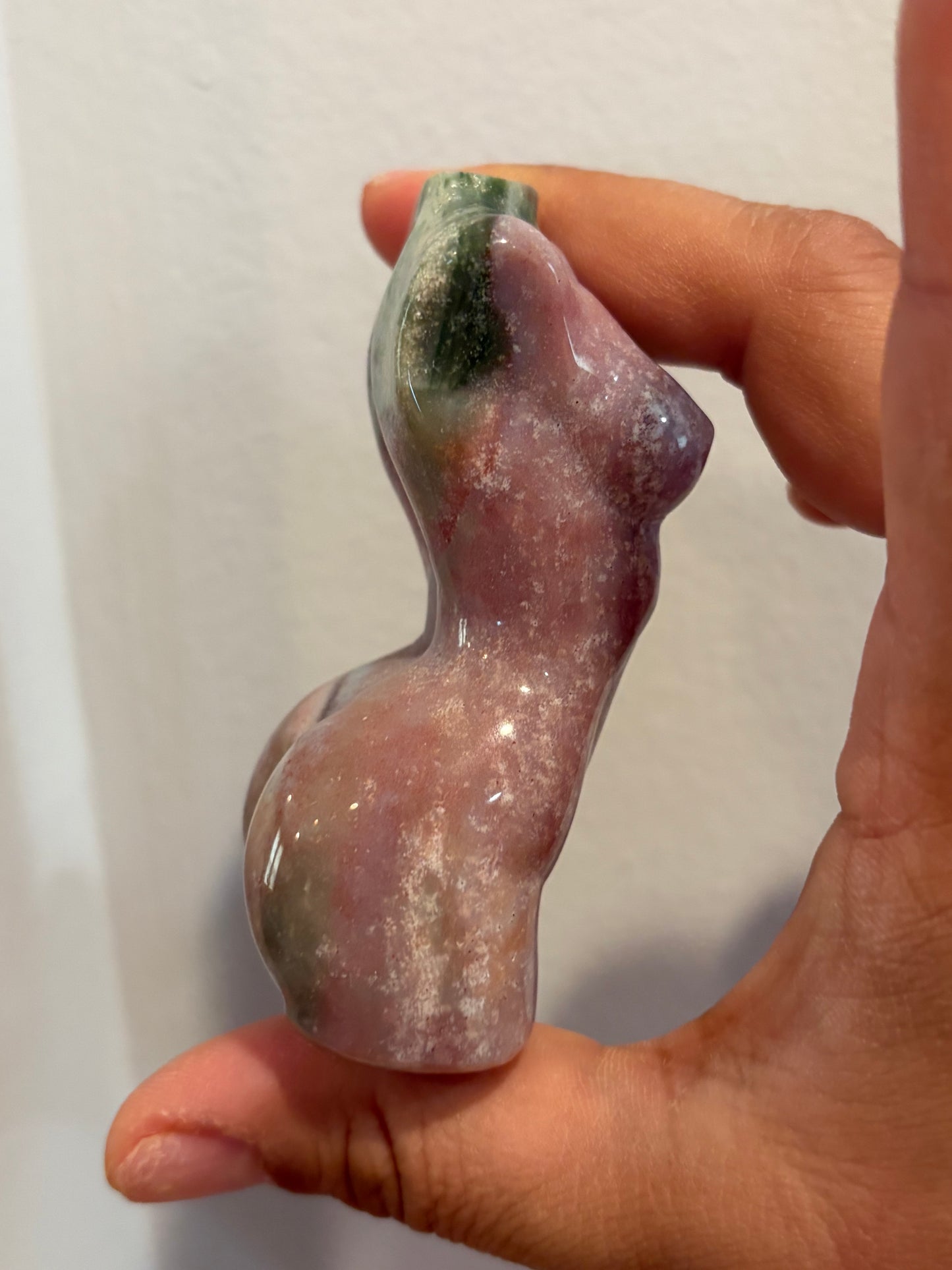 Sea Jasper Goddess Body Carving