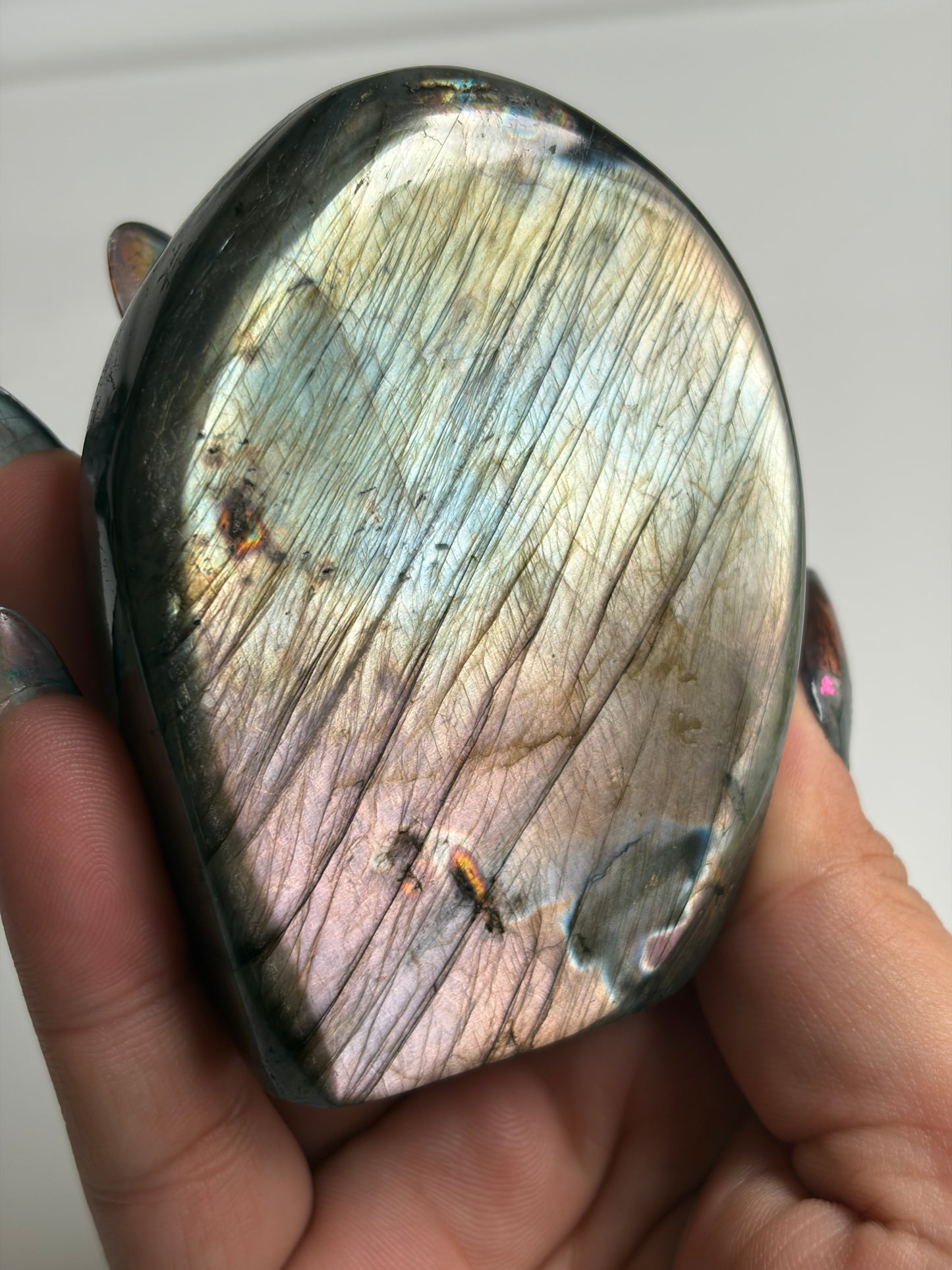 Labradorite Freeform w/ Silver Gradient Flash from Madagascar