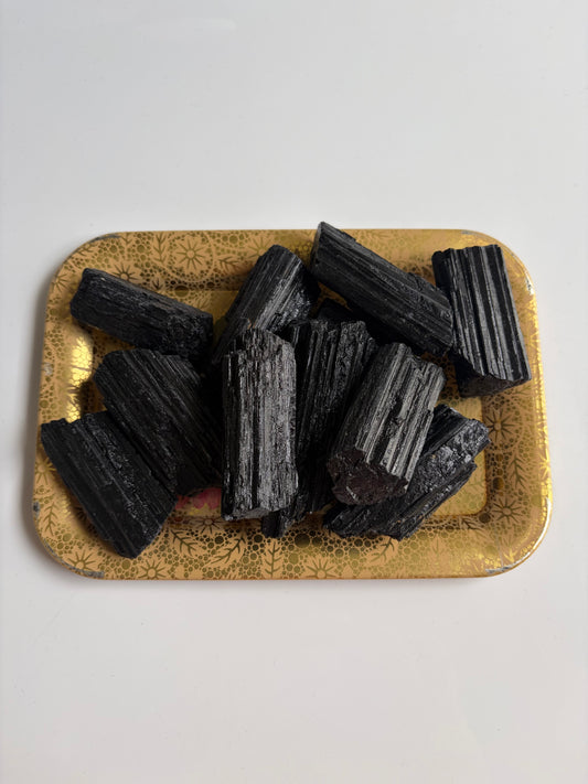 Black Tourmaline Logs - Intuitively Picked