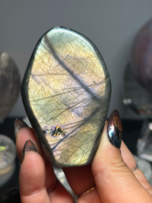 Labradorite Freeform w/ Silvery Mermaid Flash from Madagascar