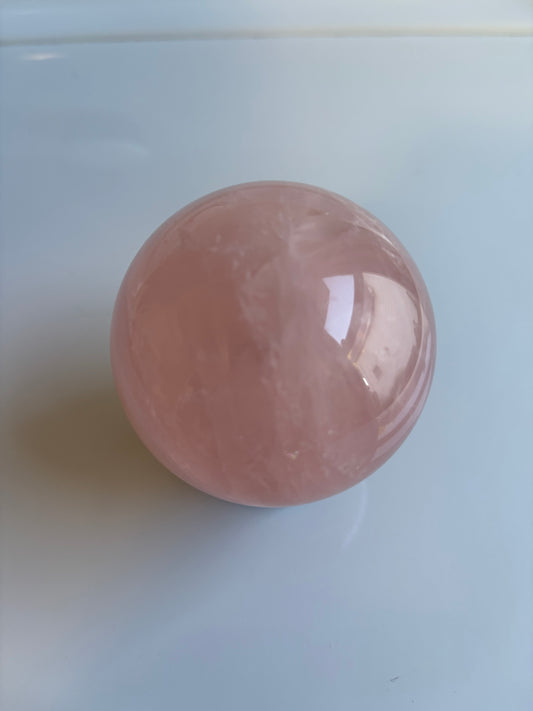 Bubblegum Star Rose Quartz Sphere - 55