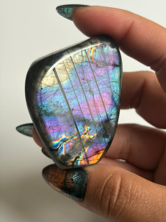 Labradorite Freeform w/ Multicolor Flash from Madagascar