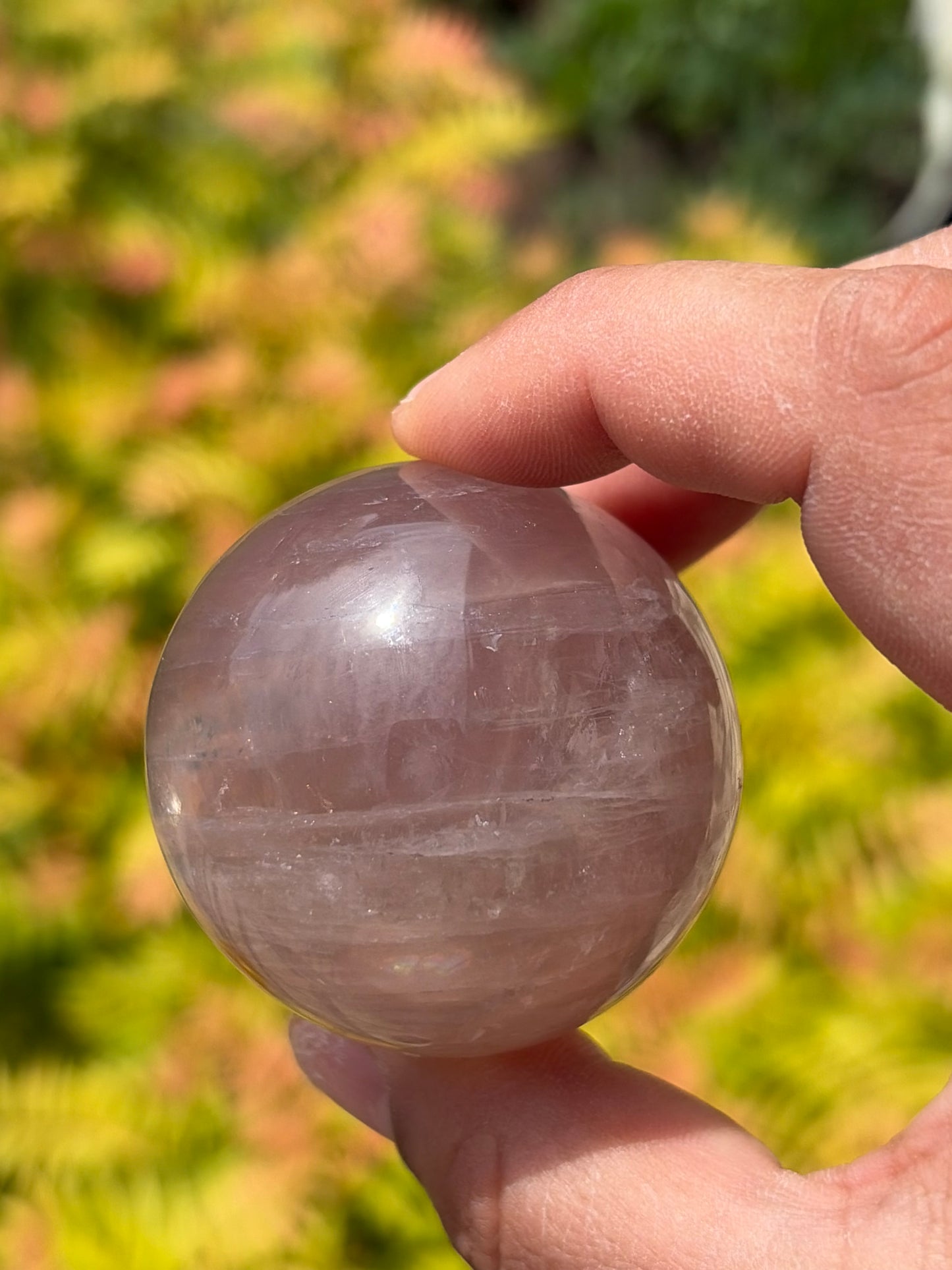 Dark Star Rose Quartz Sphere