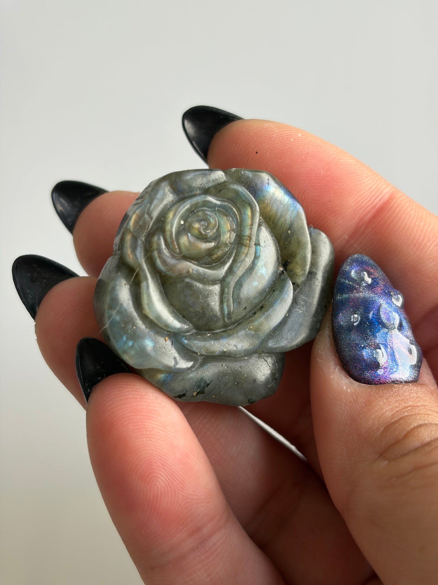 Labradorite Rose Carving - Choose Your Own