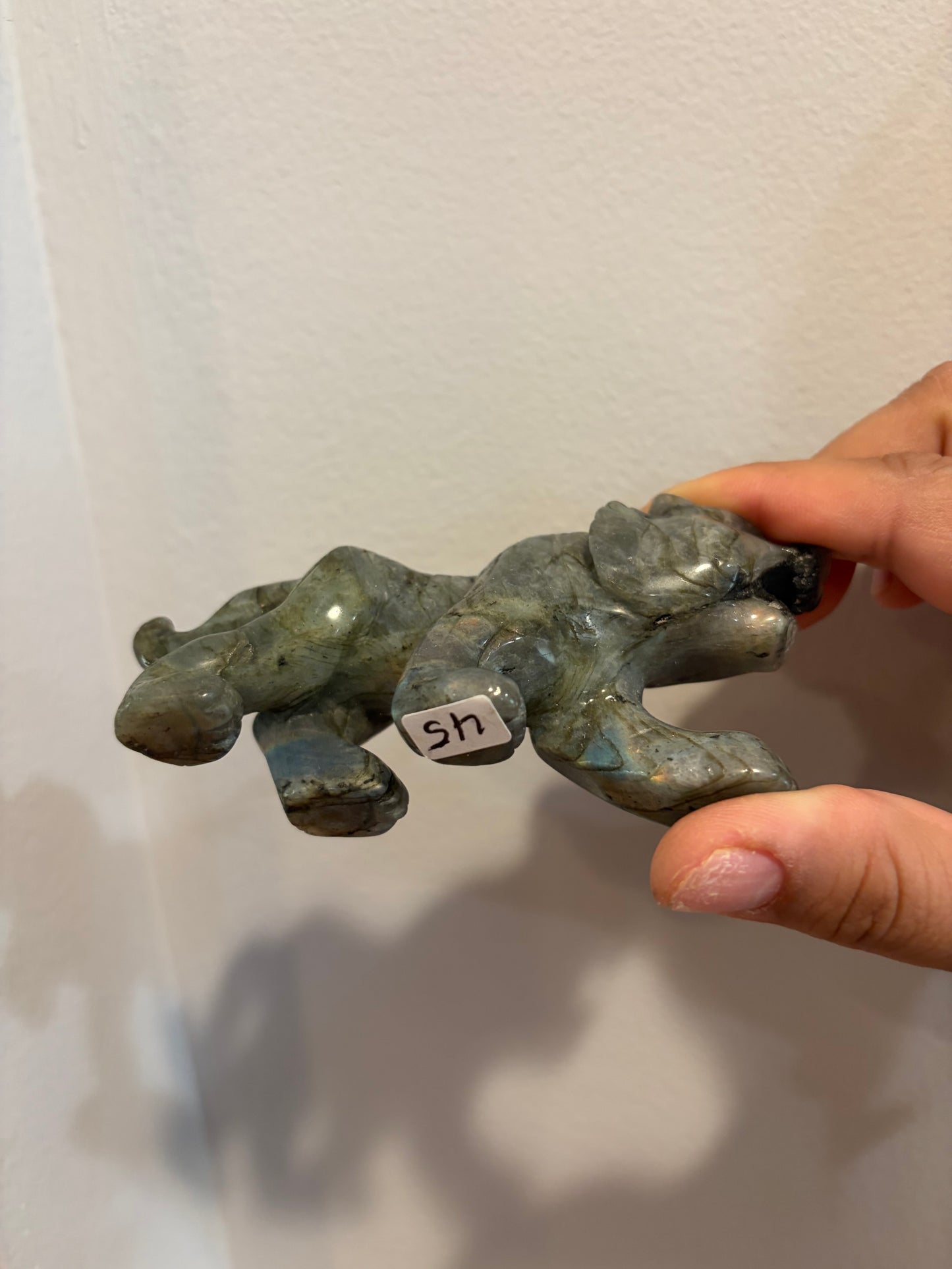 Labradorite Tiger Carving