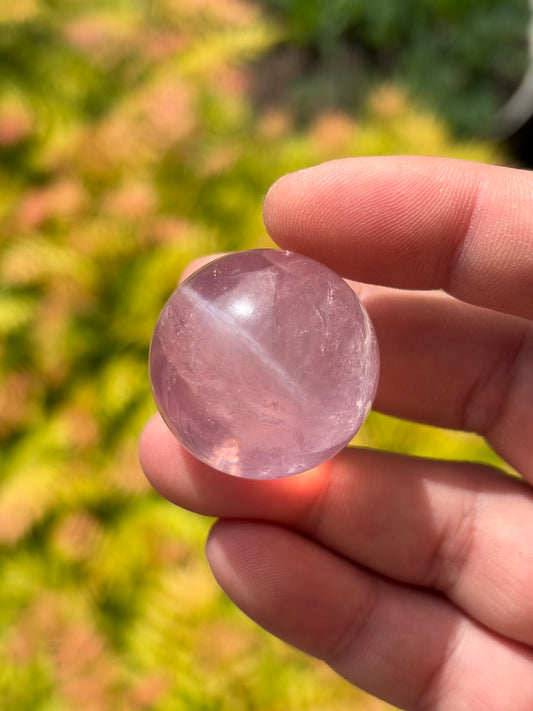 HQ Star Rose Quartz Sphere - Madagascar