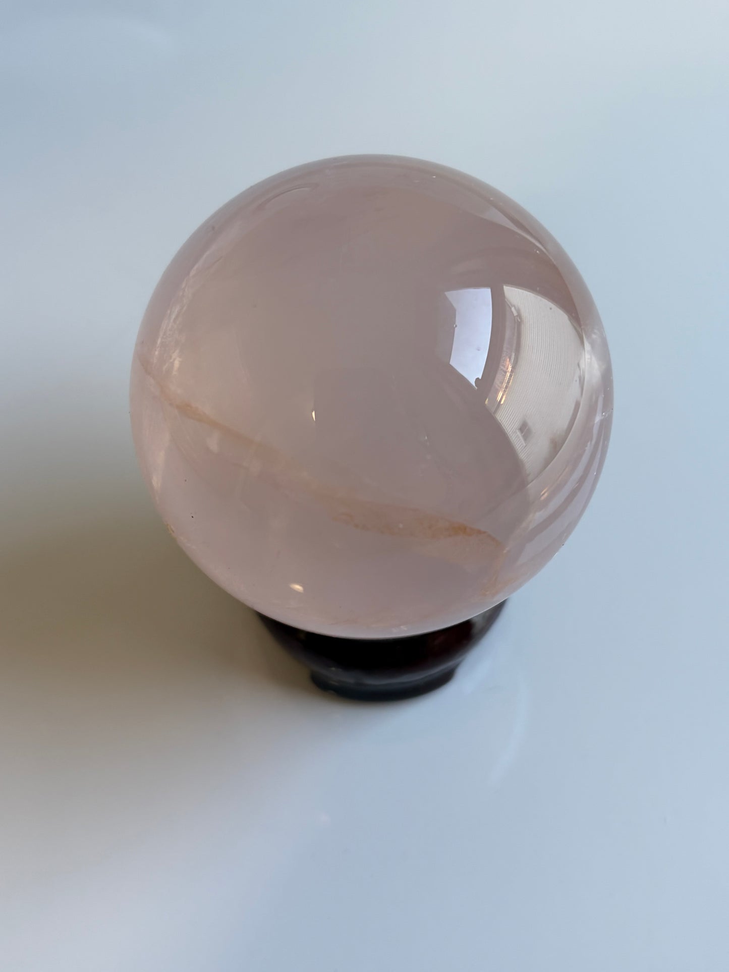 Dendritic 12-Ray Star Rose Quartz Sphere