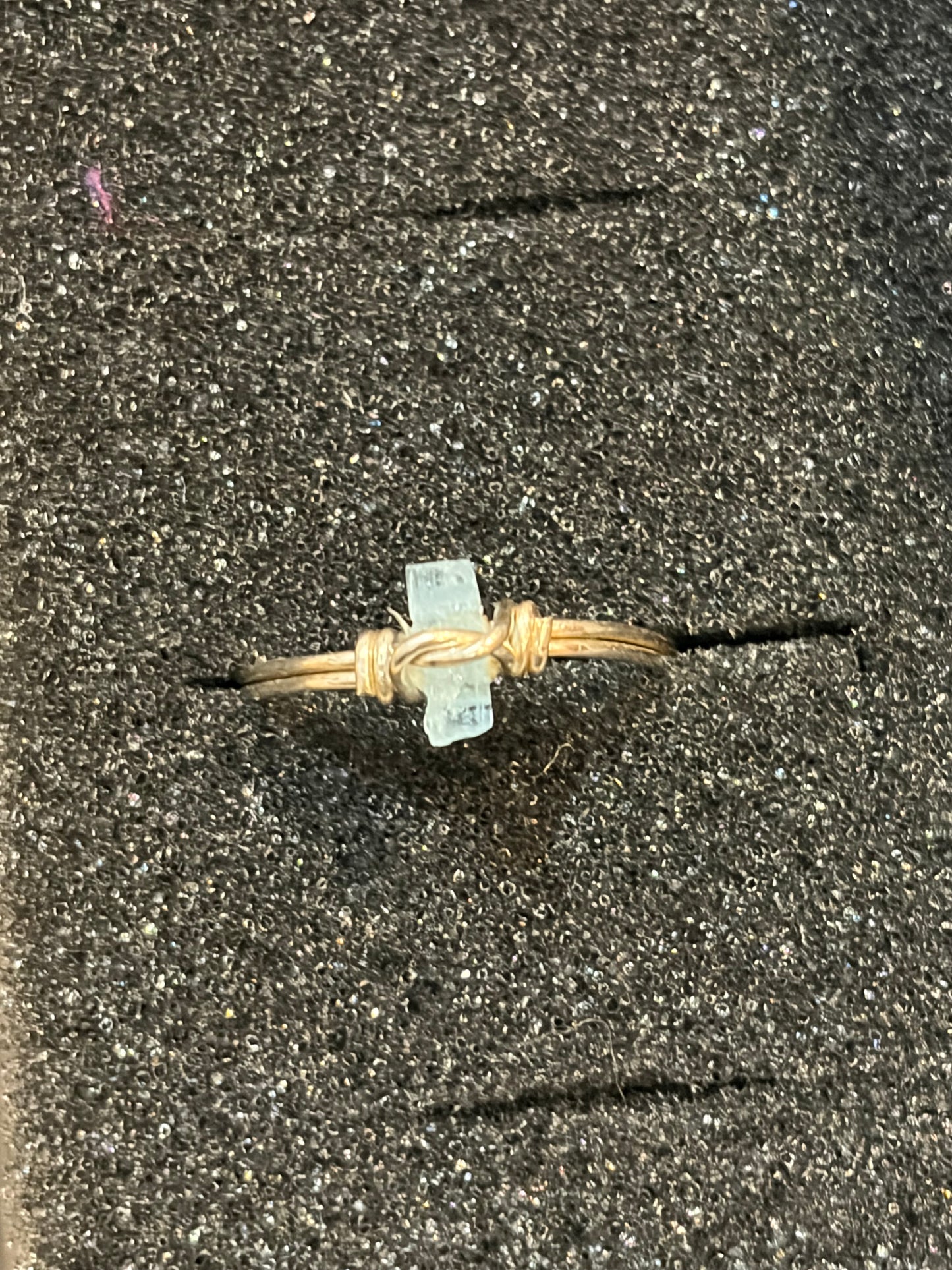 Hand-wrapped Aquamarine Ring