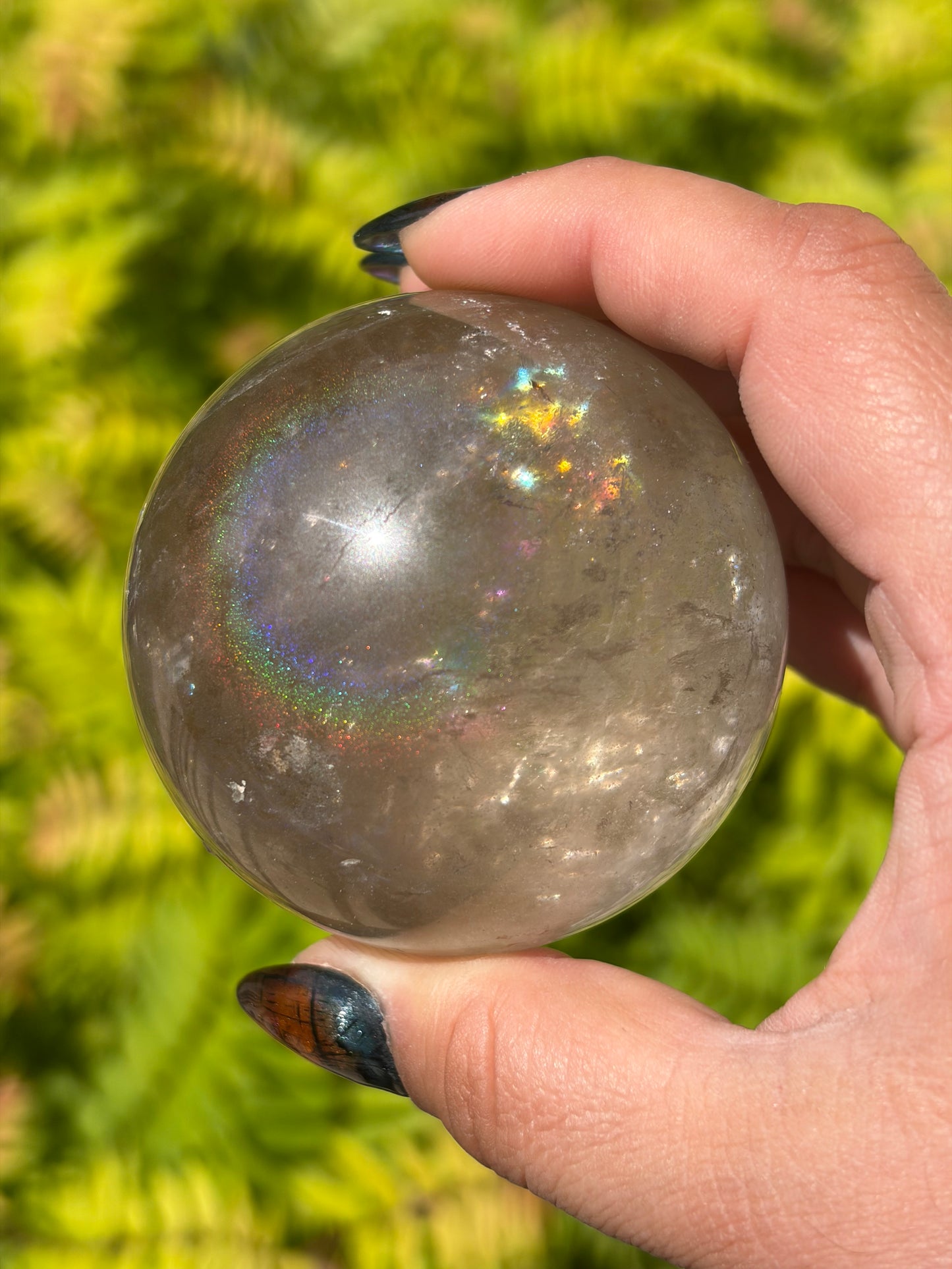 Aura Smokey Quartz Sphere
