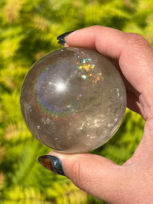 Aura Smokey Quartz Sphere