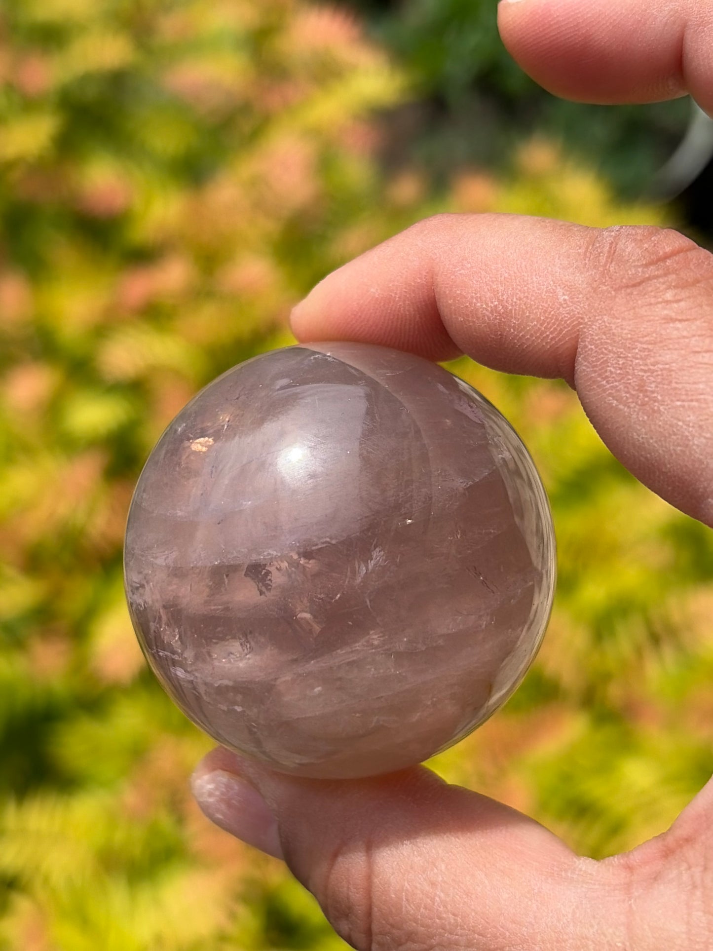 Dark Star Rose Quartz Sphere