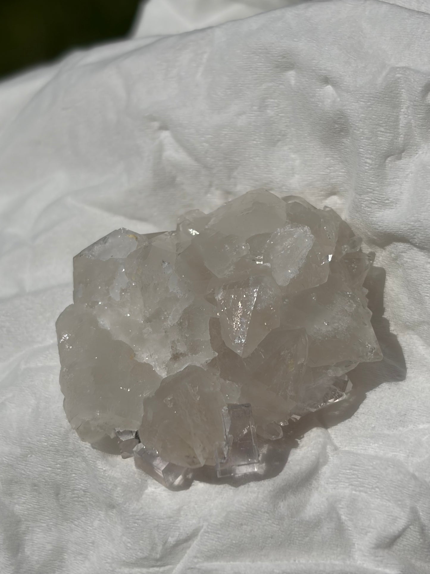 Fluorite with Calcite From the Emilio Mine in Spain