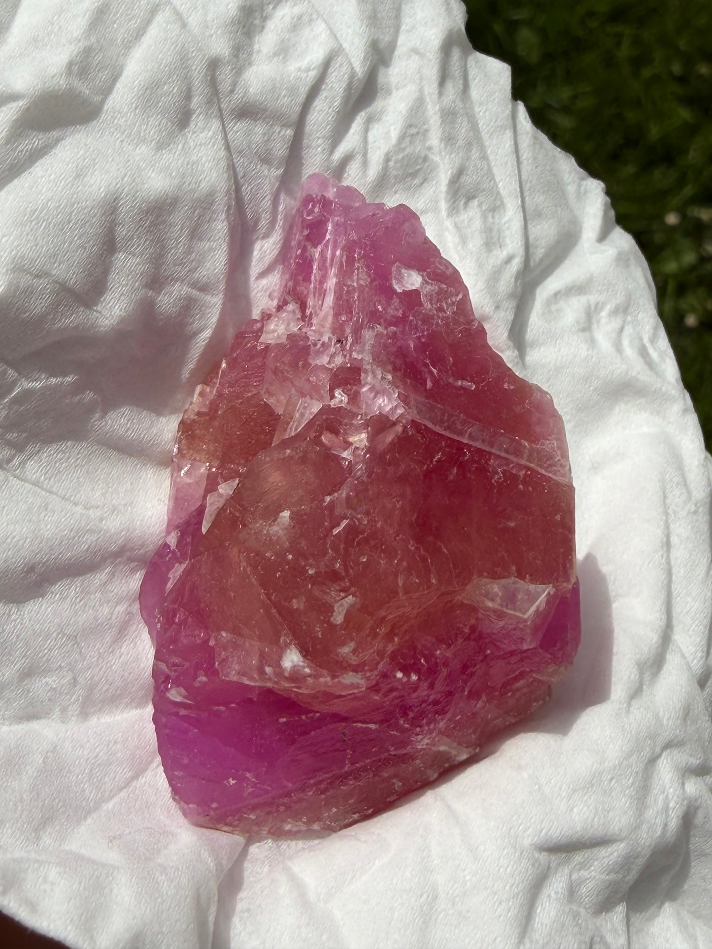Cobaltoan Calcite - Cluster, from the DR of Congo, HOT pink