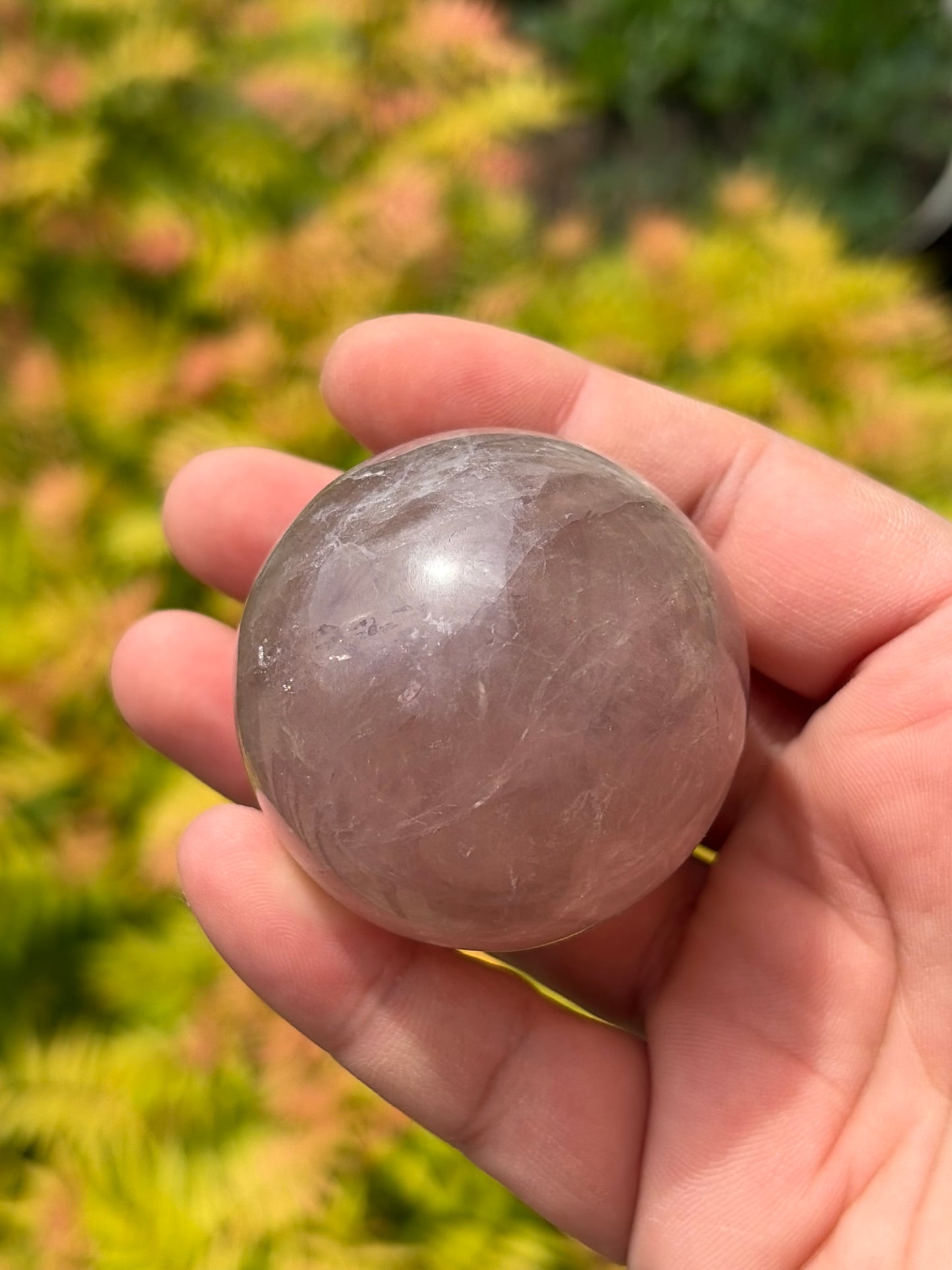 Dark Star Rose Quartz Sphere