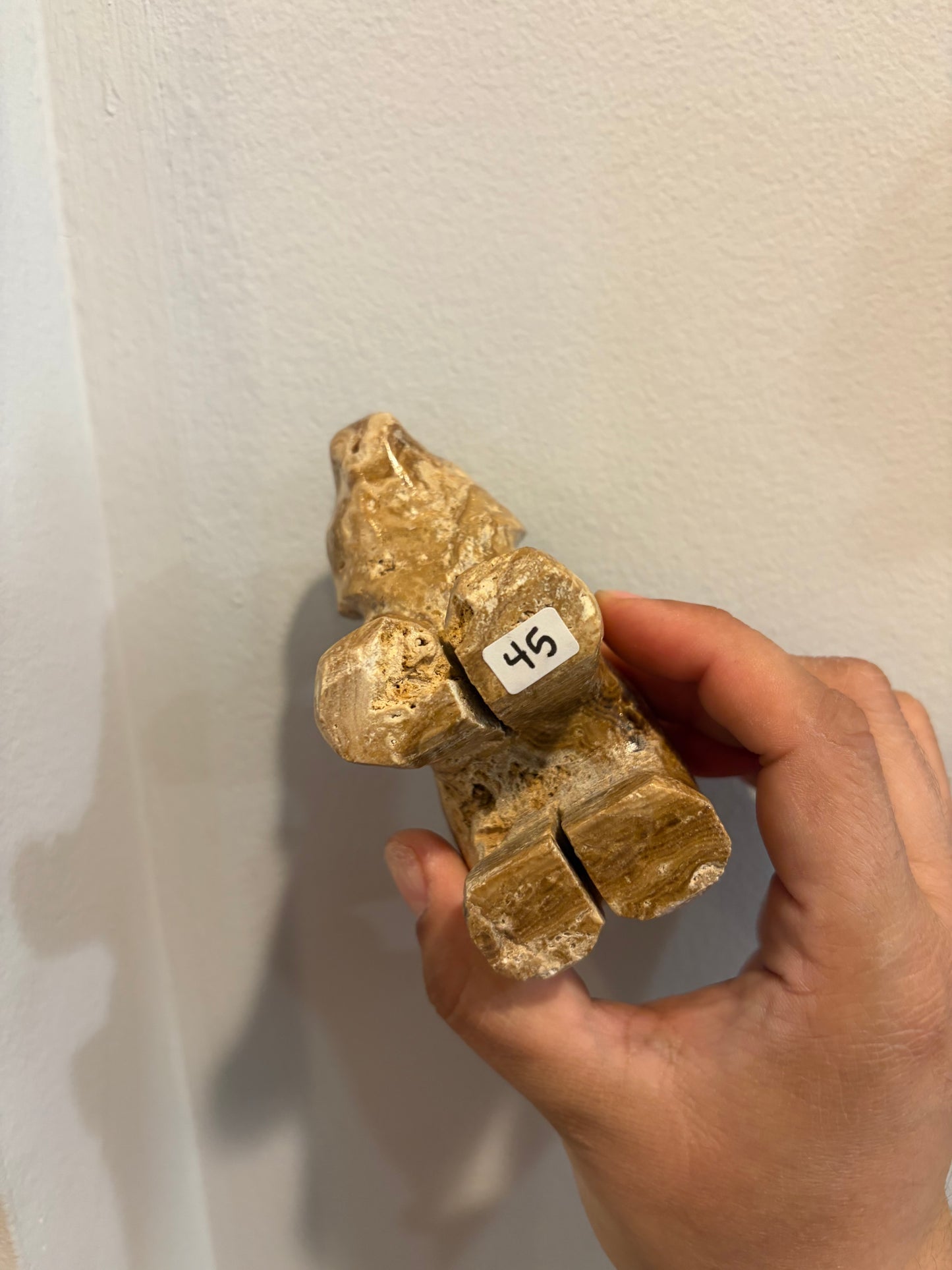 Chocolate Calcite Bear Carving