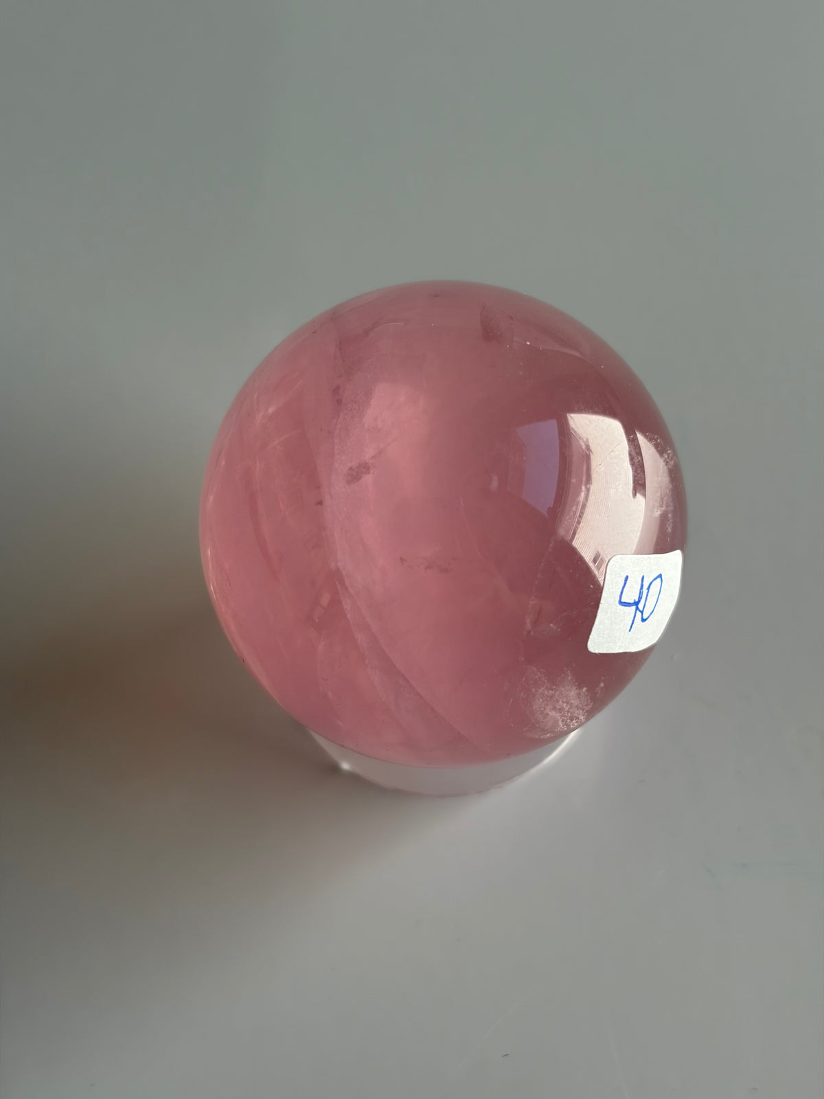 Dark Juicy Star Rose Quartz Sphere