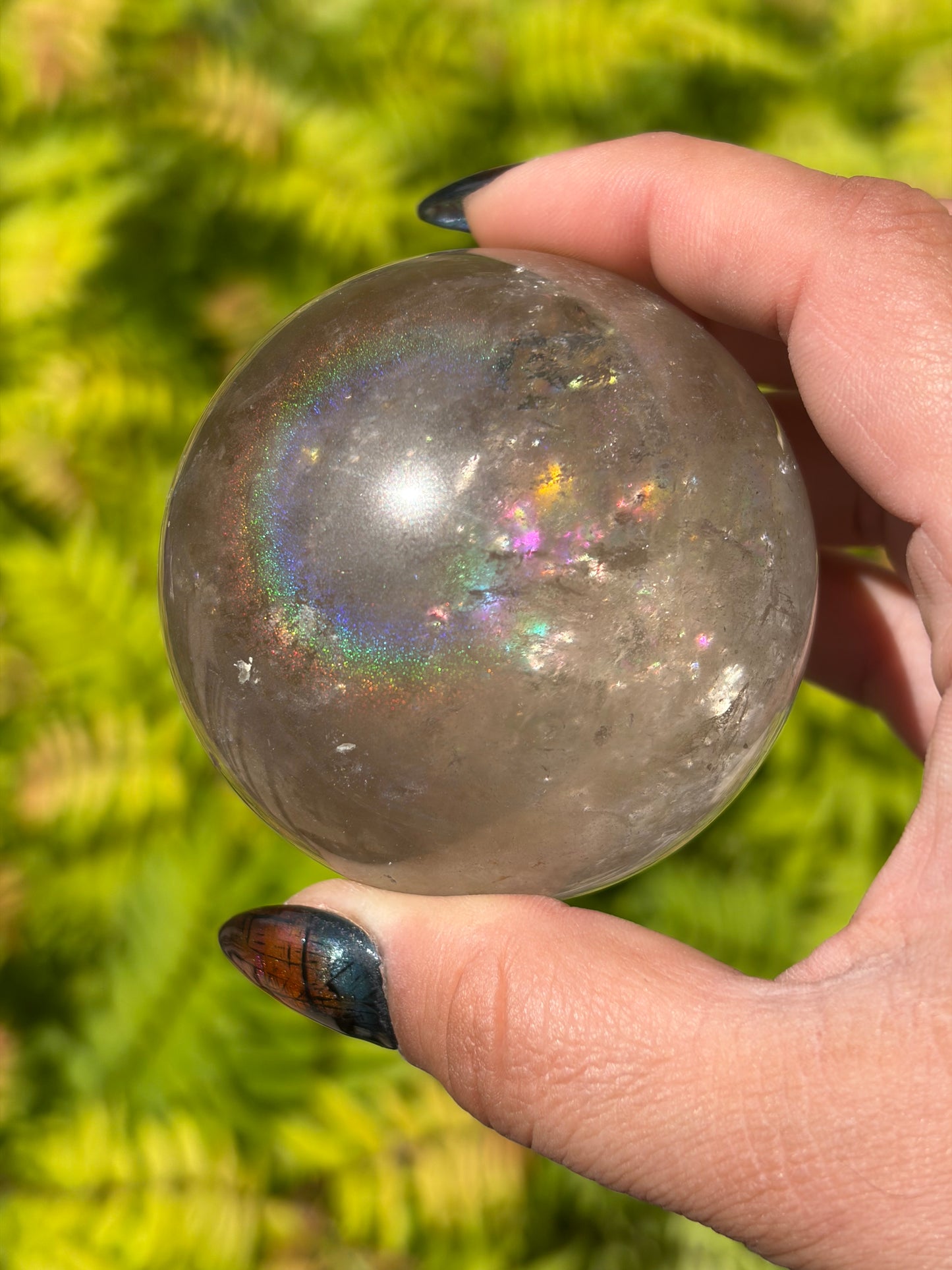 Aura Smokey Quartz Sphere