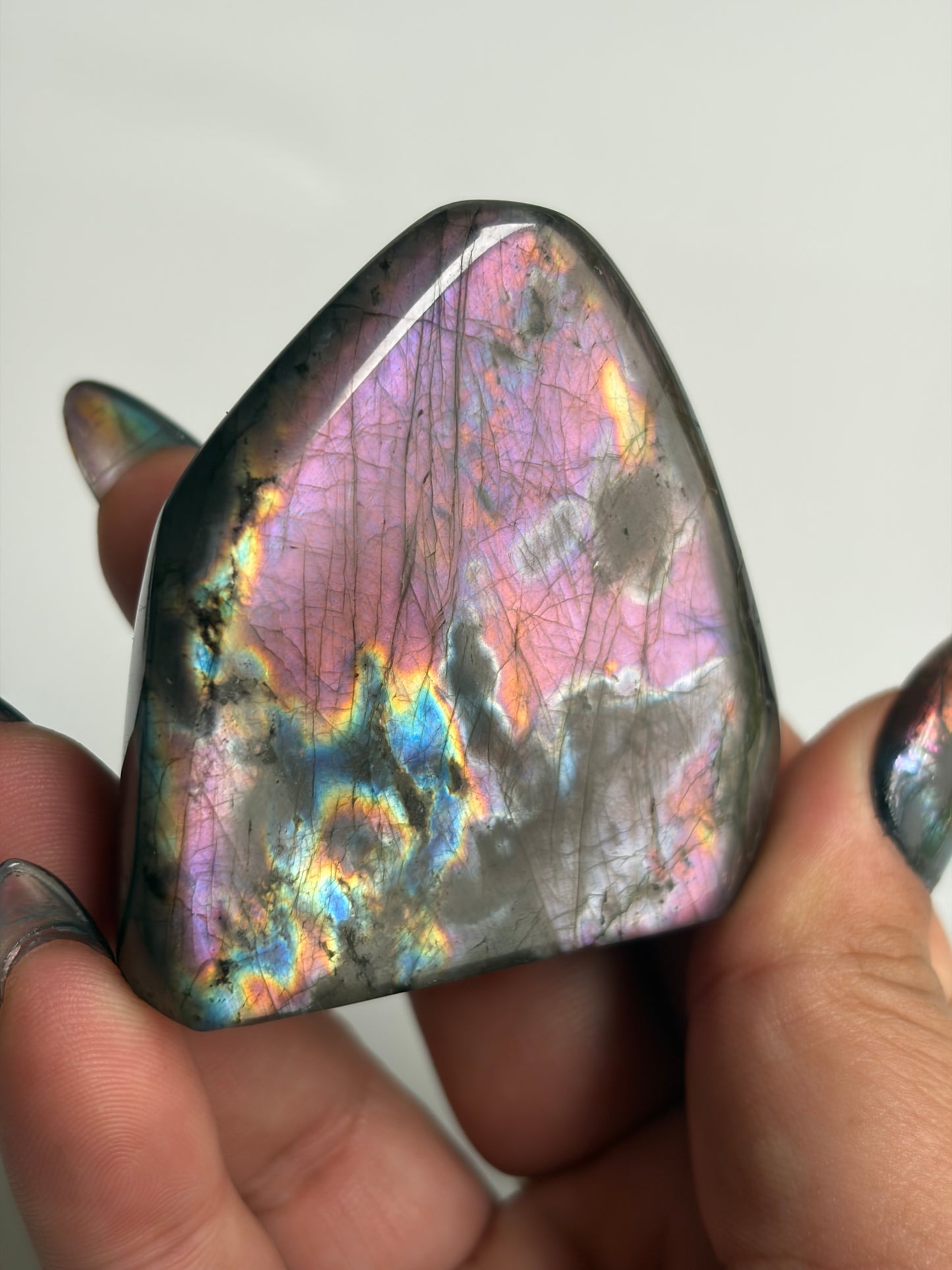 Labradorite Freeform w/ Purple and Silver Flash from Madagascar