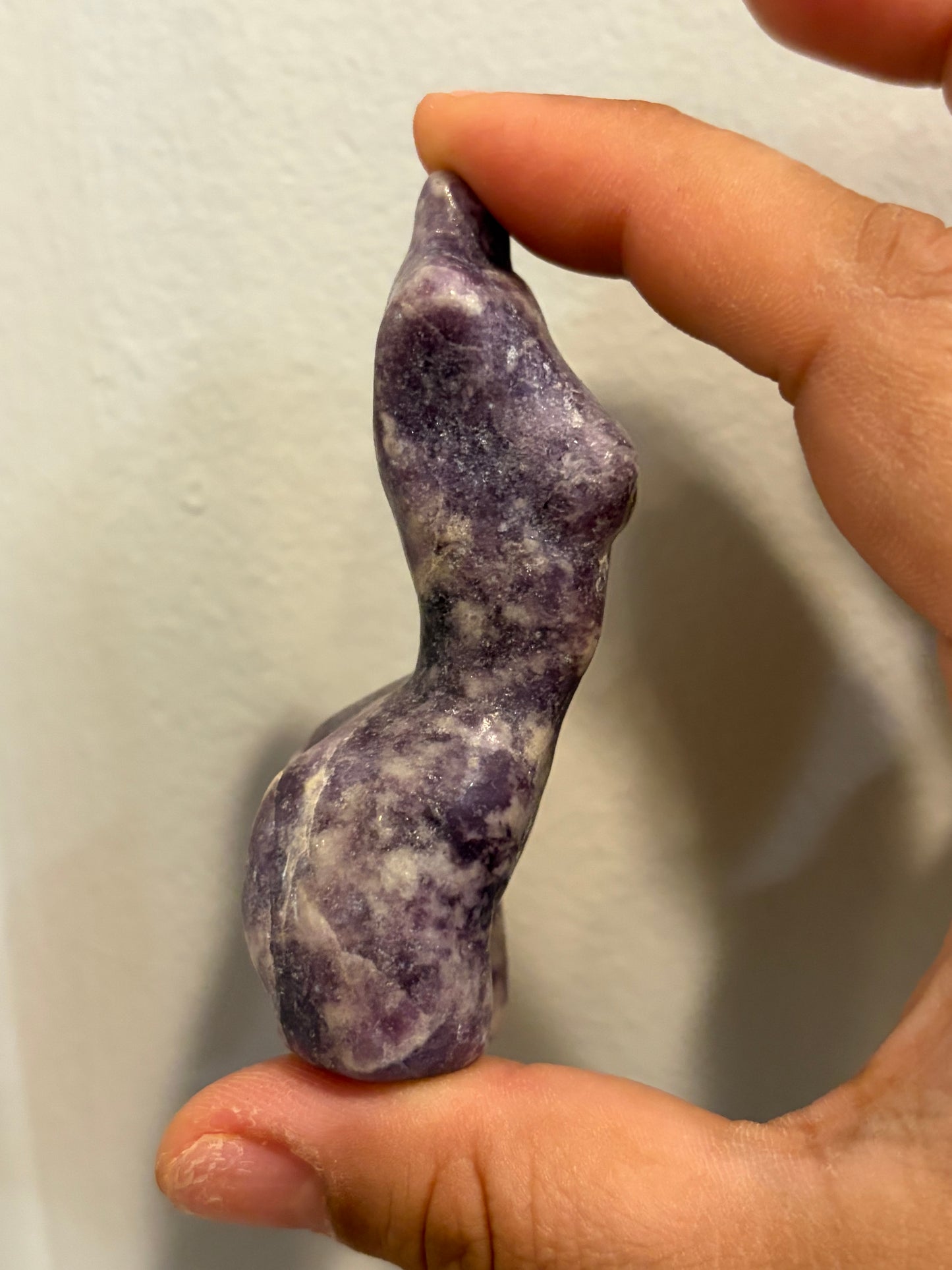 Lepidolite Goddess Body Carving