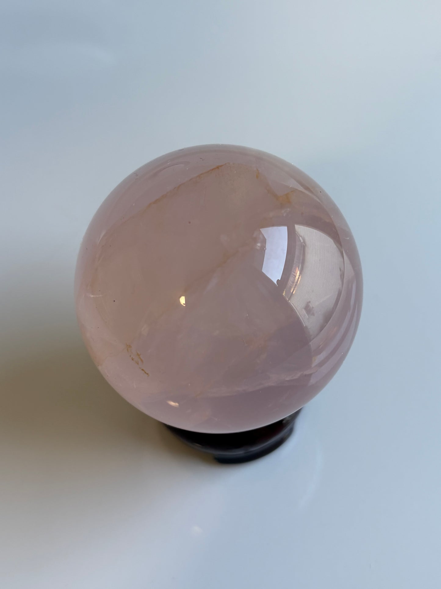 Dendritic 12-Ray Star Rose Quartz Sphere
