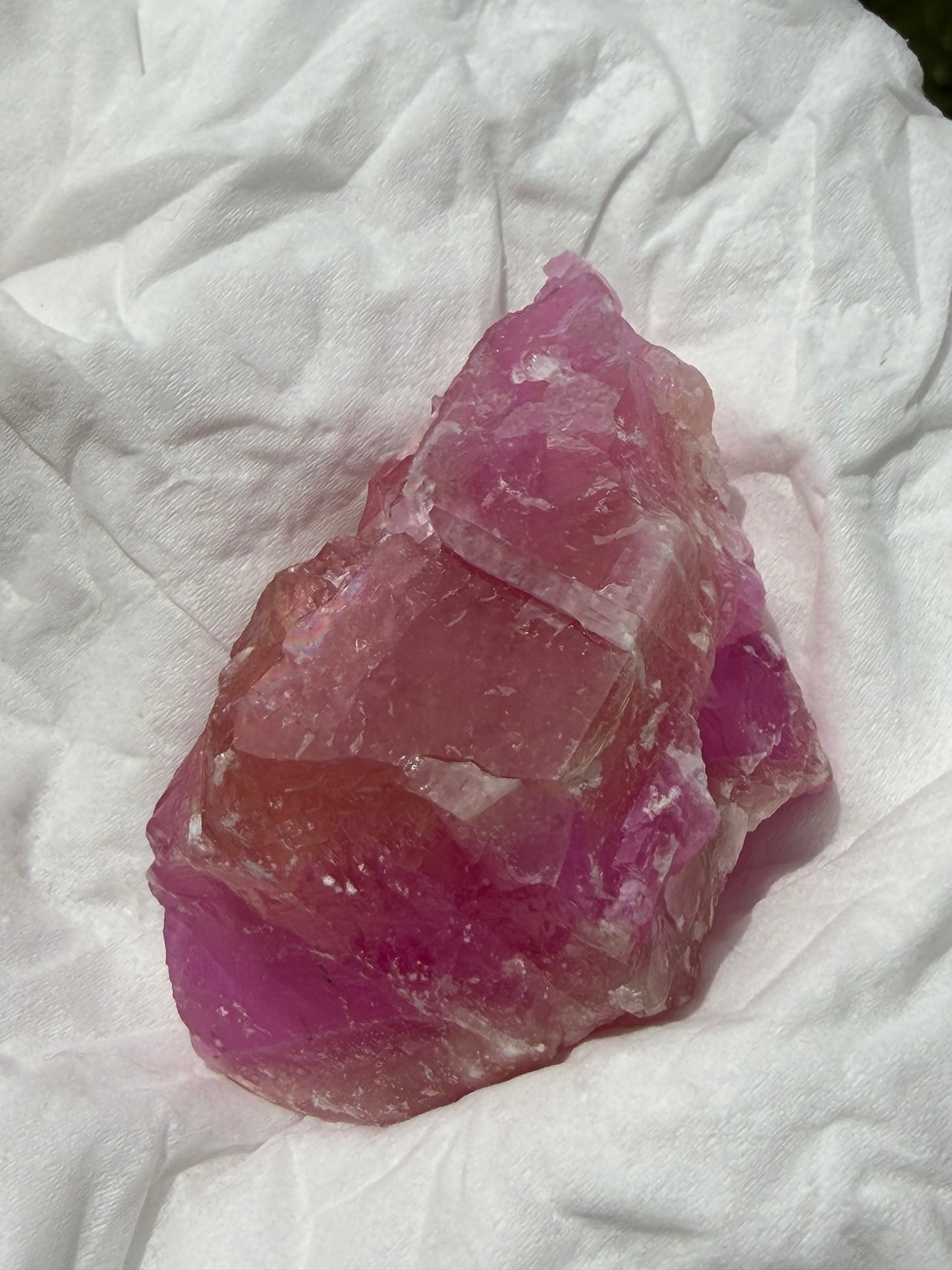 Cobaltoan Calcite - Cluster, from the DR of Congo, HOT pink