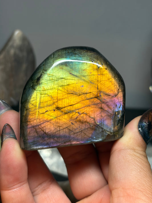 Labradorite Freeform w/ Rainbow Flash from Madagascar