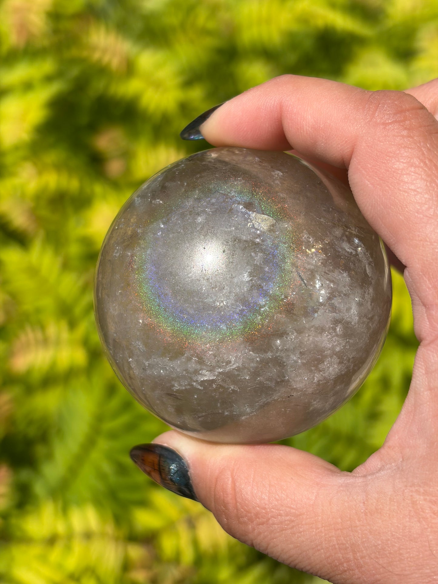 Aura Smokey Quartz Sphere
