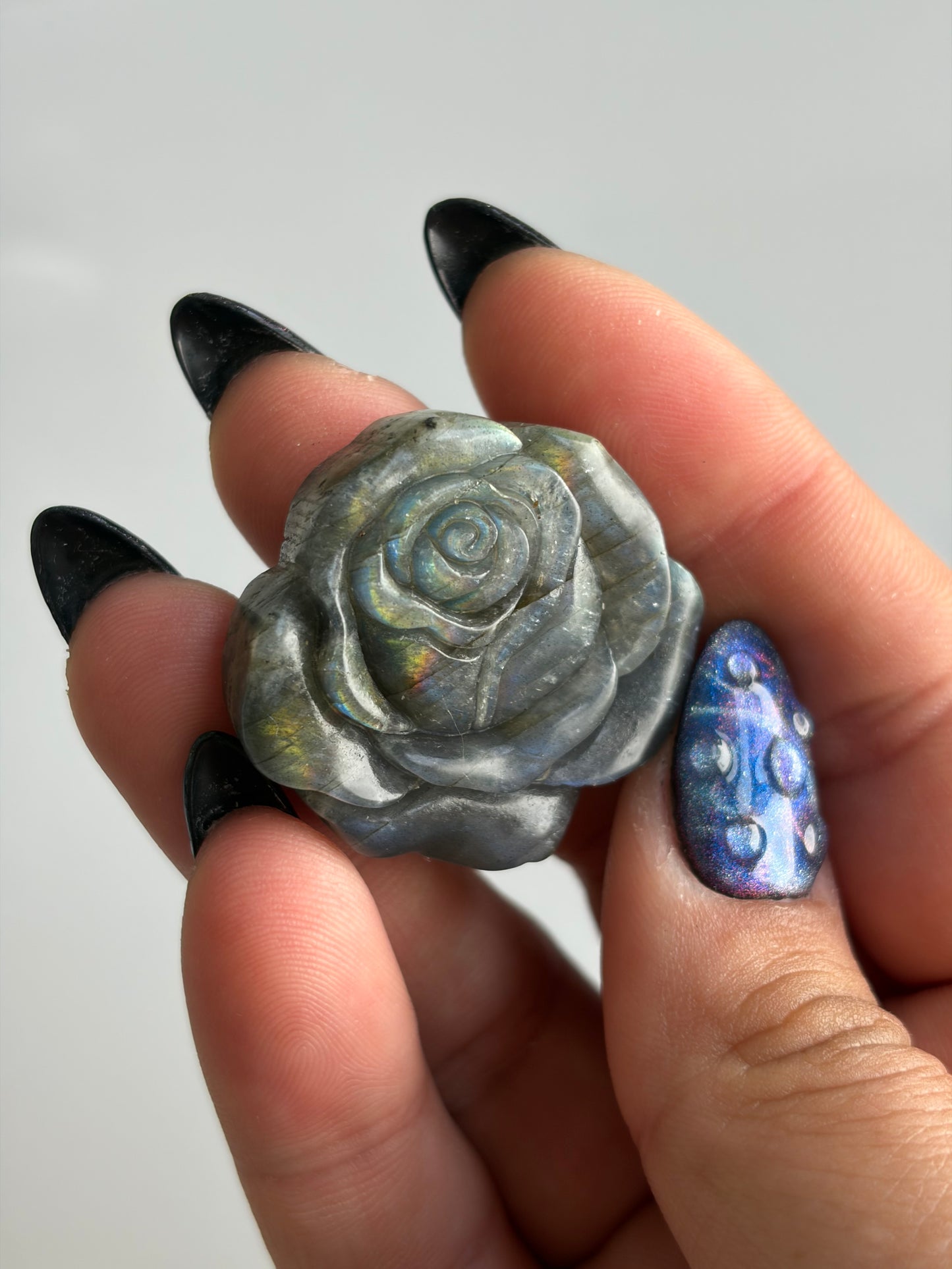 Labradorite Rose Carving - Choose Your Own