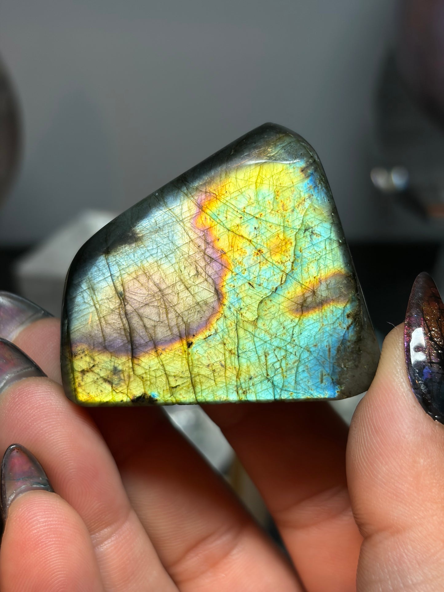 Labradorite Freeform w/ Funky Rainbow Flash from Madagascar