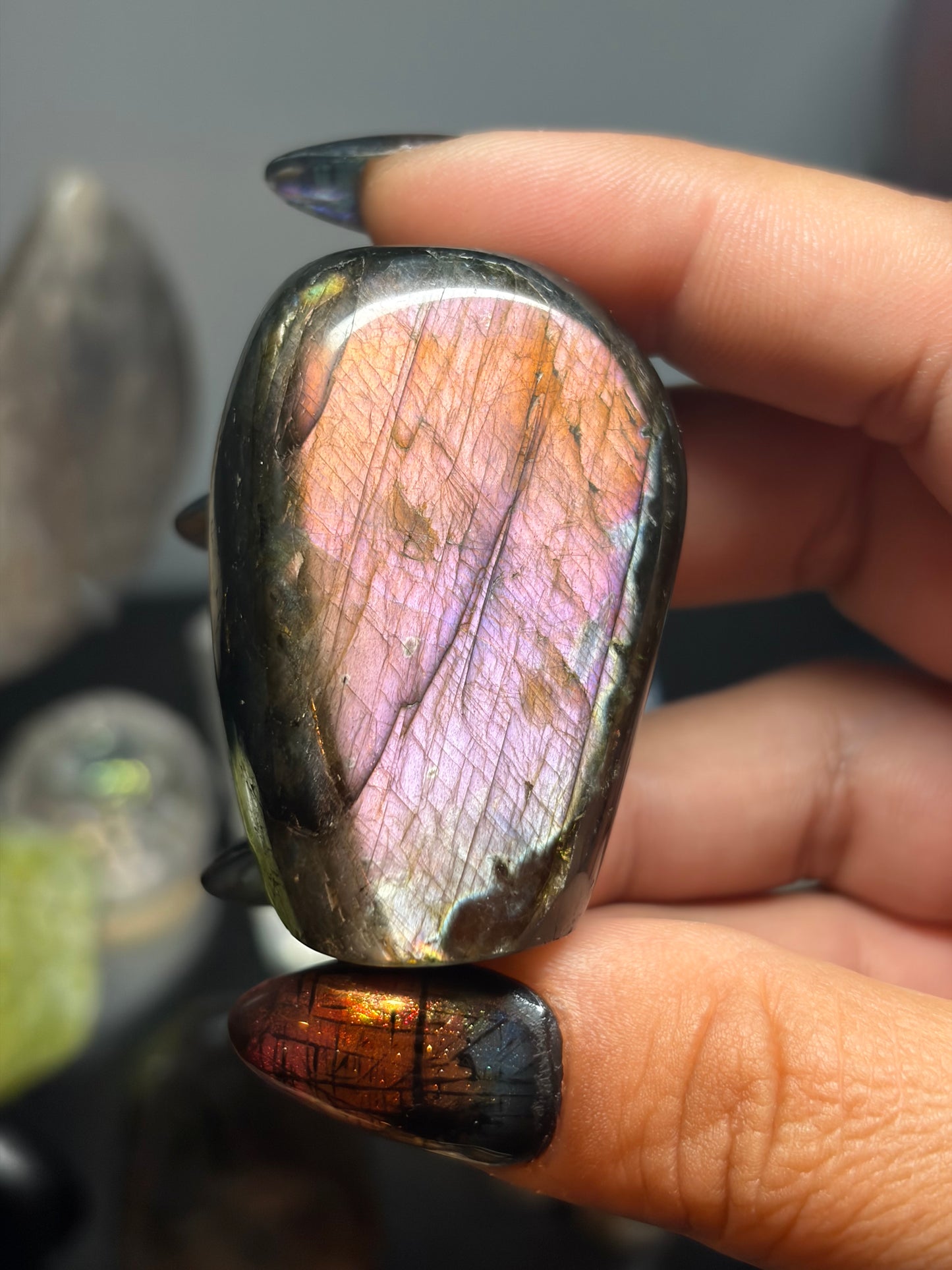 Labradorite Freeform w/ Sunset and Silver Flash from Madagascar