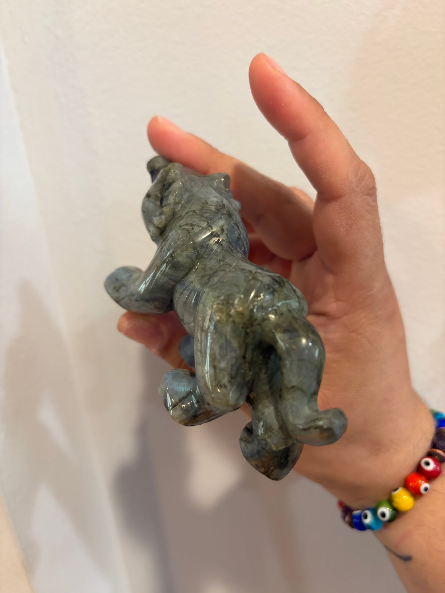 Labradorite Tiger Carving