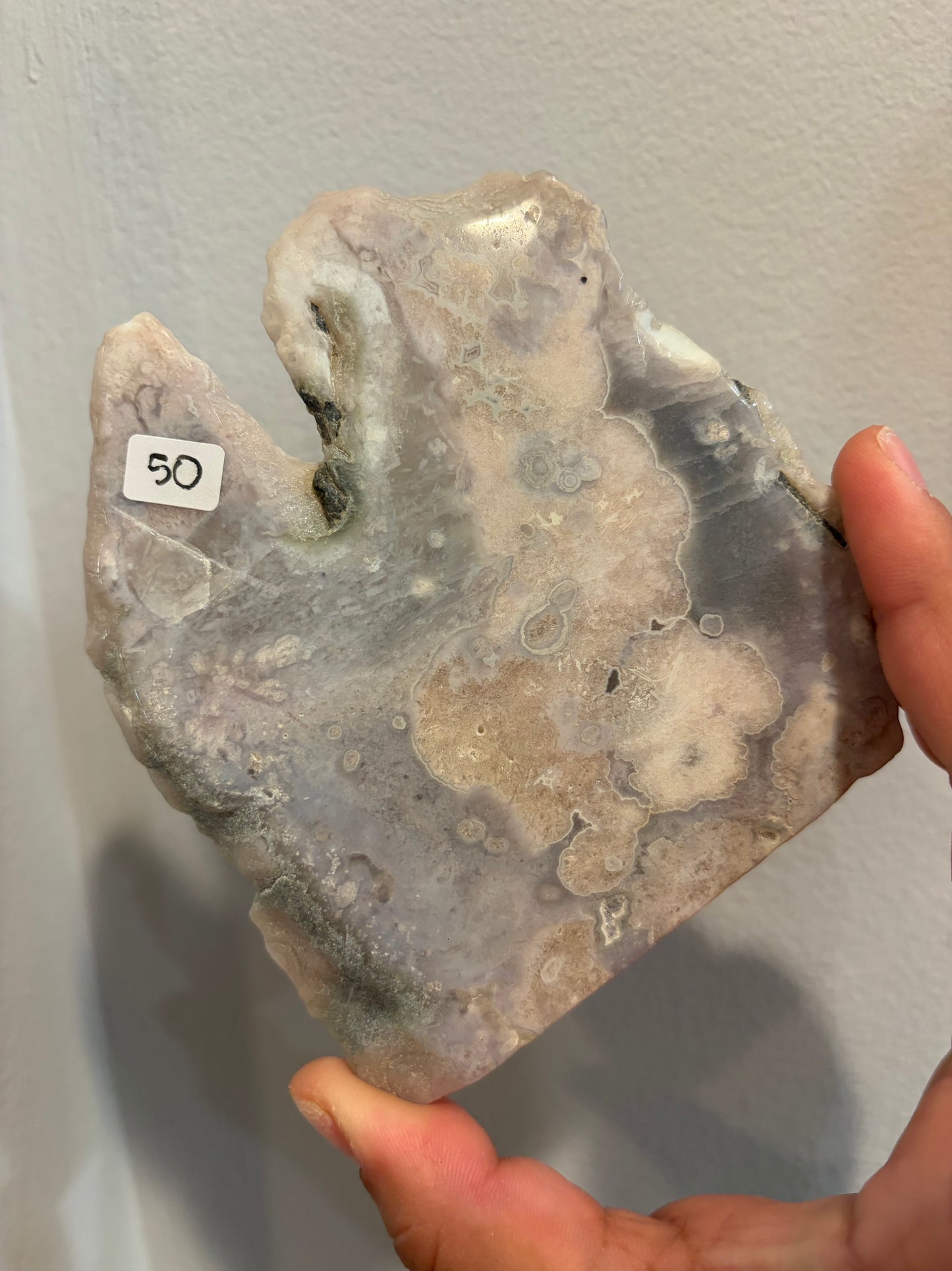 Pink and Purple Moss Agate Slab