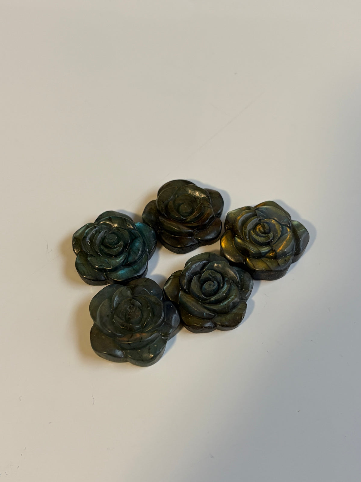 Labradorite 3D Rose Carving - Choose Your Own