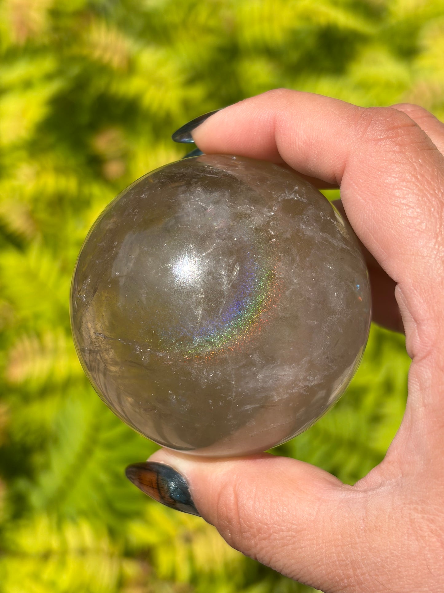 Aura Smokey Quartz Sphere