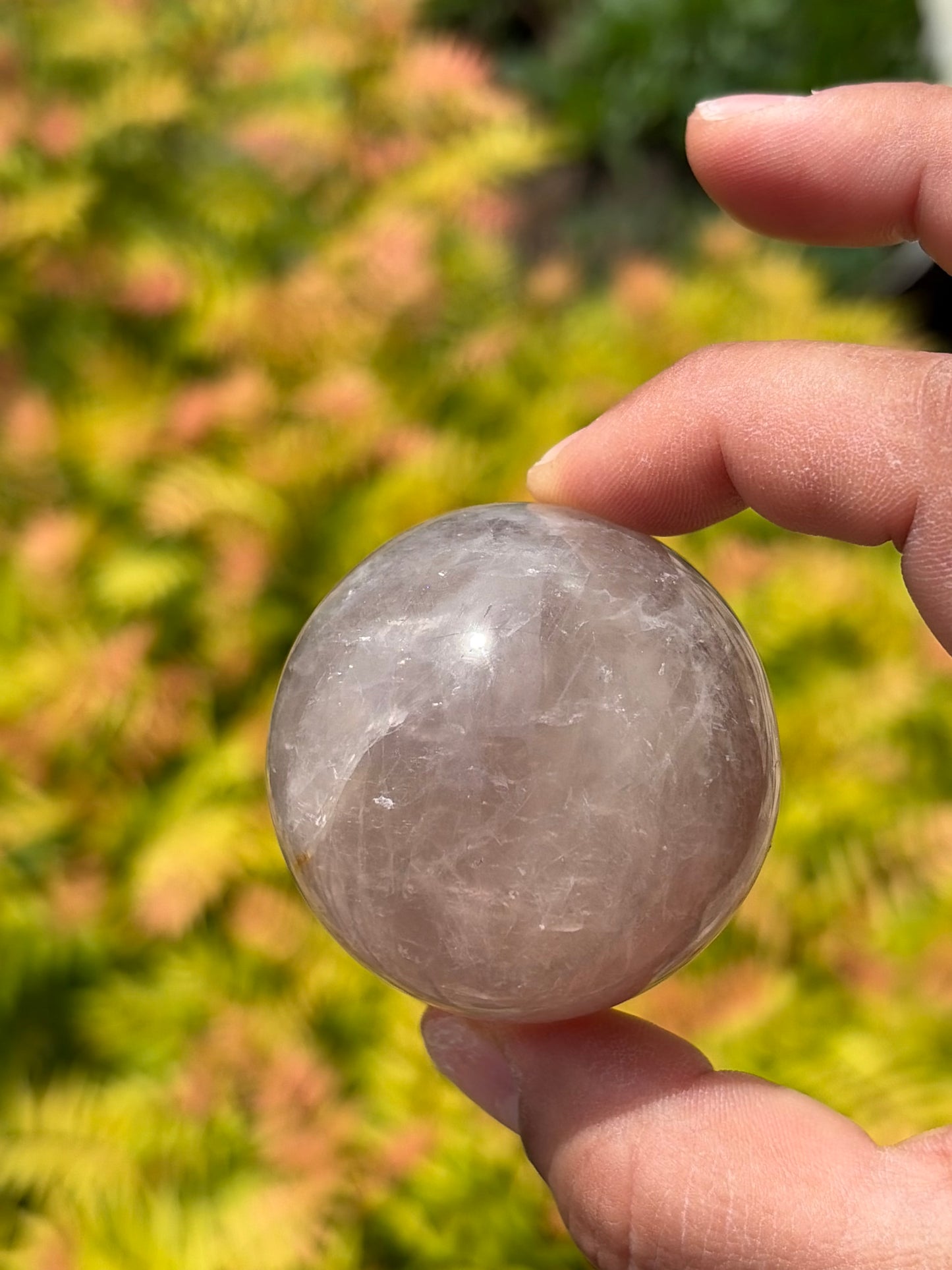 Dark Star Rose Quartz Sphere