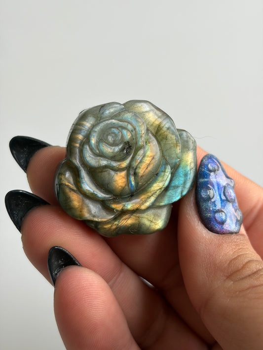 Labradorite Rose Carving - Choose Your Own