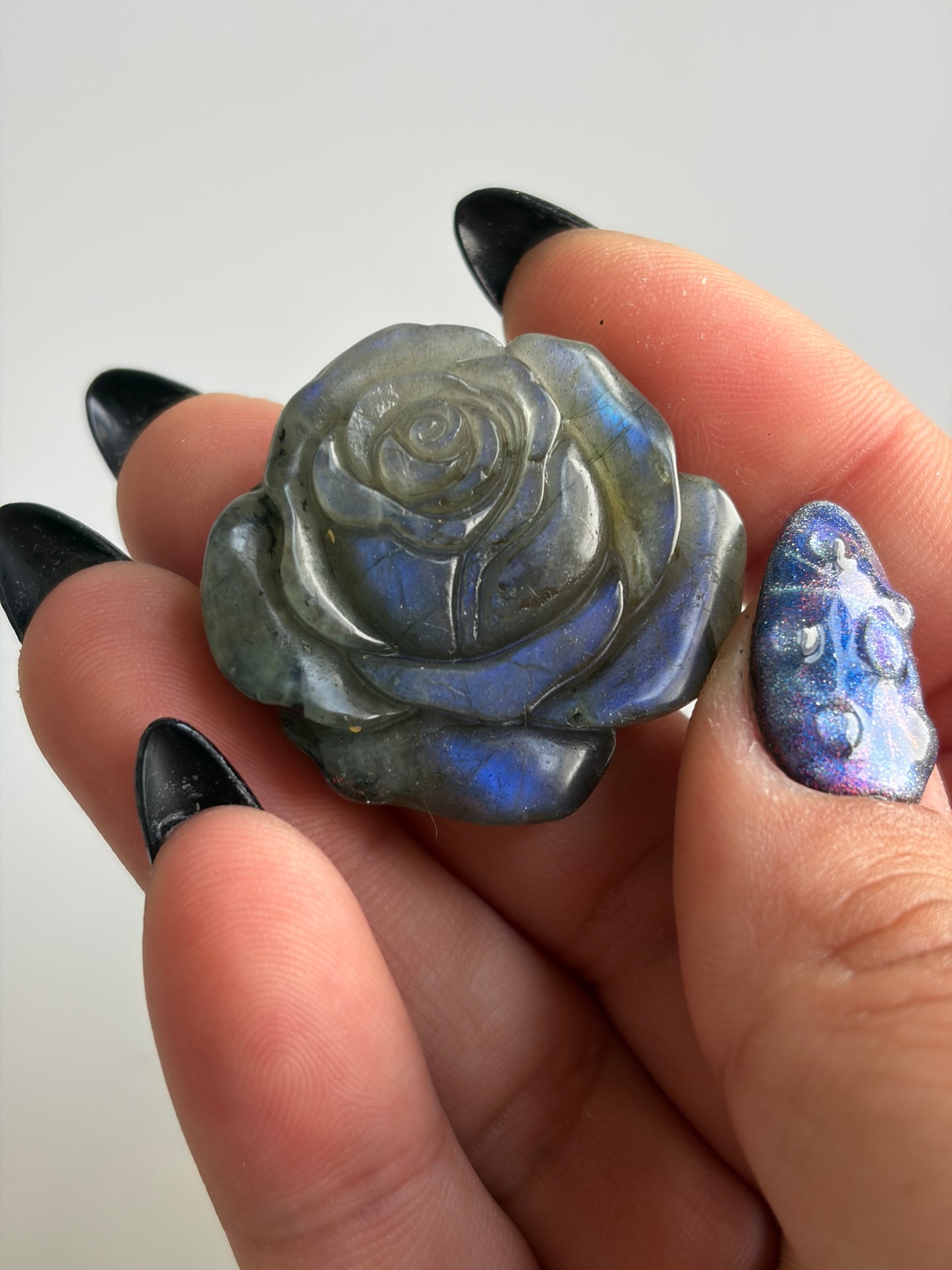 Labradorite Rose Carving - Choose Your Own