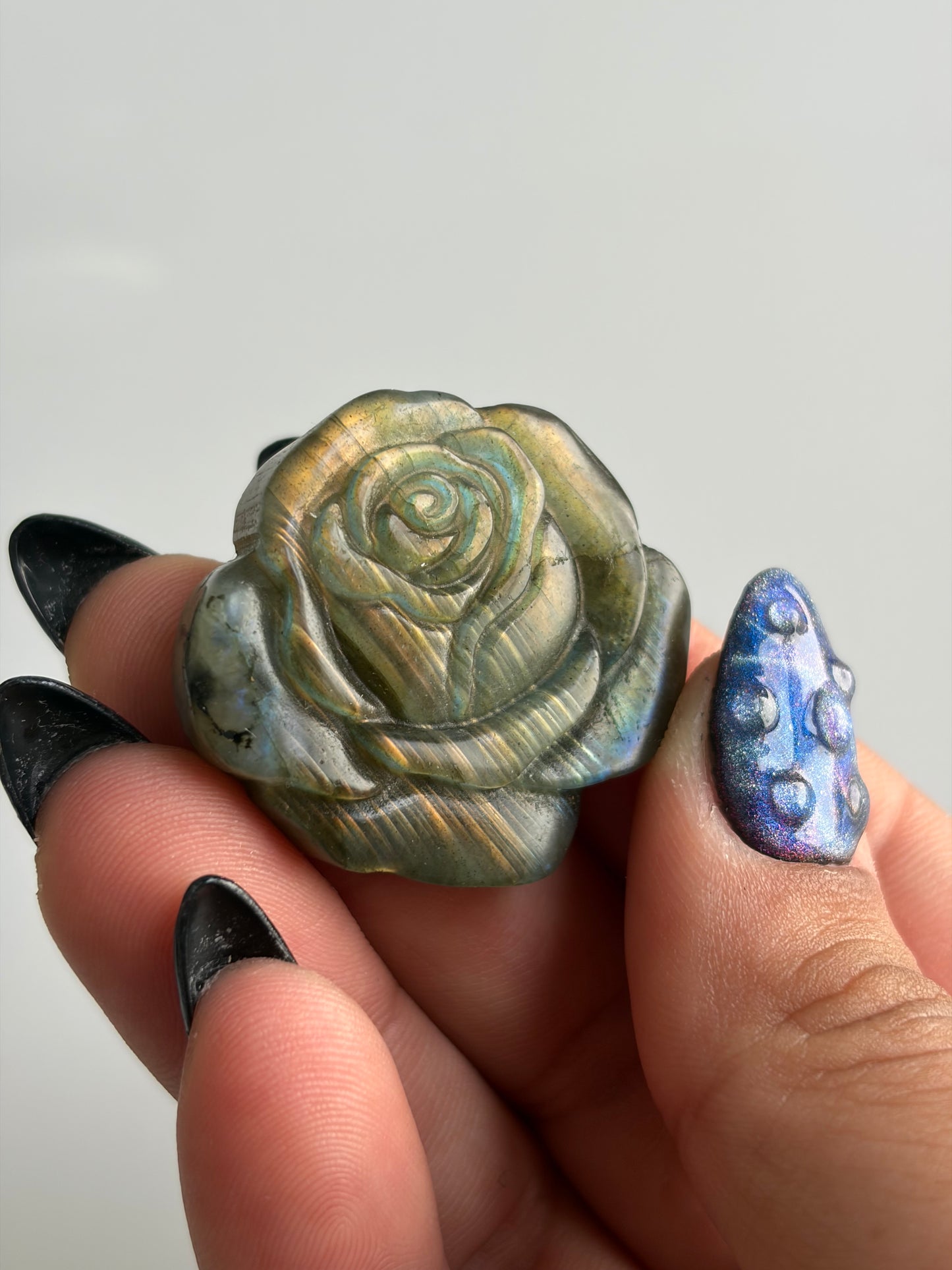 Labradorite Rose Carving - Choose Your Own