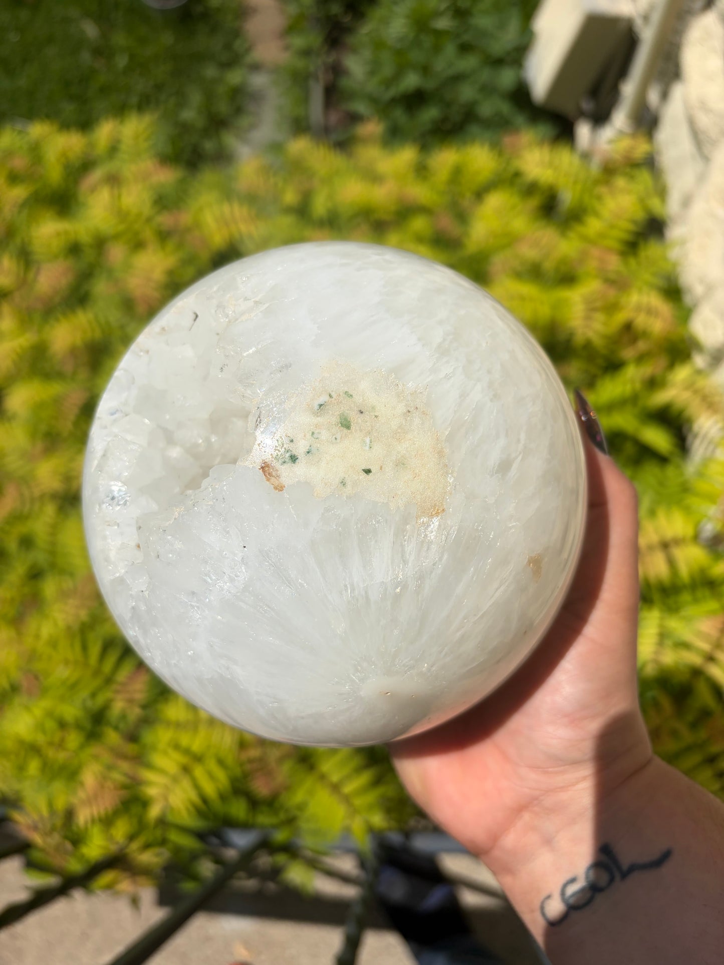 Statement XXL Quartz Sphere with Cave, 10+ lbs