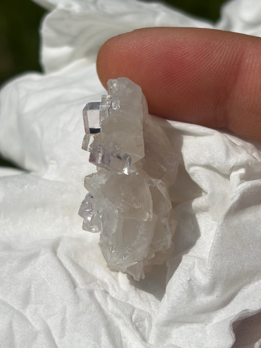 Fluorite with Calcite From the Emilio Mine in Spain