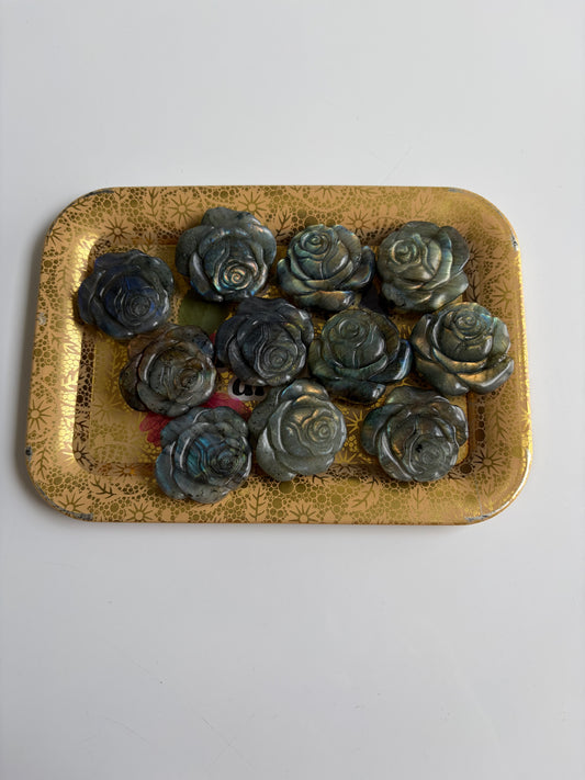Labradorite Rose Carving - Choose Your Own
