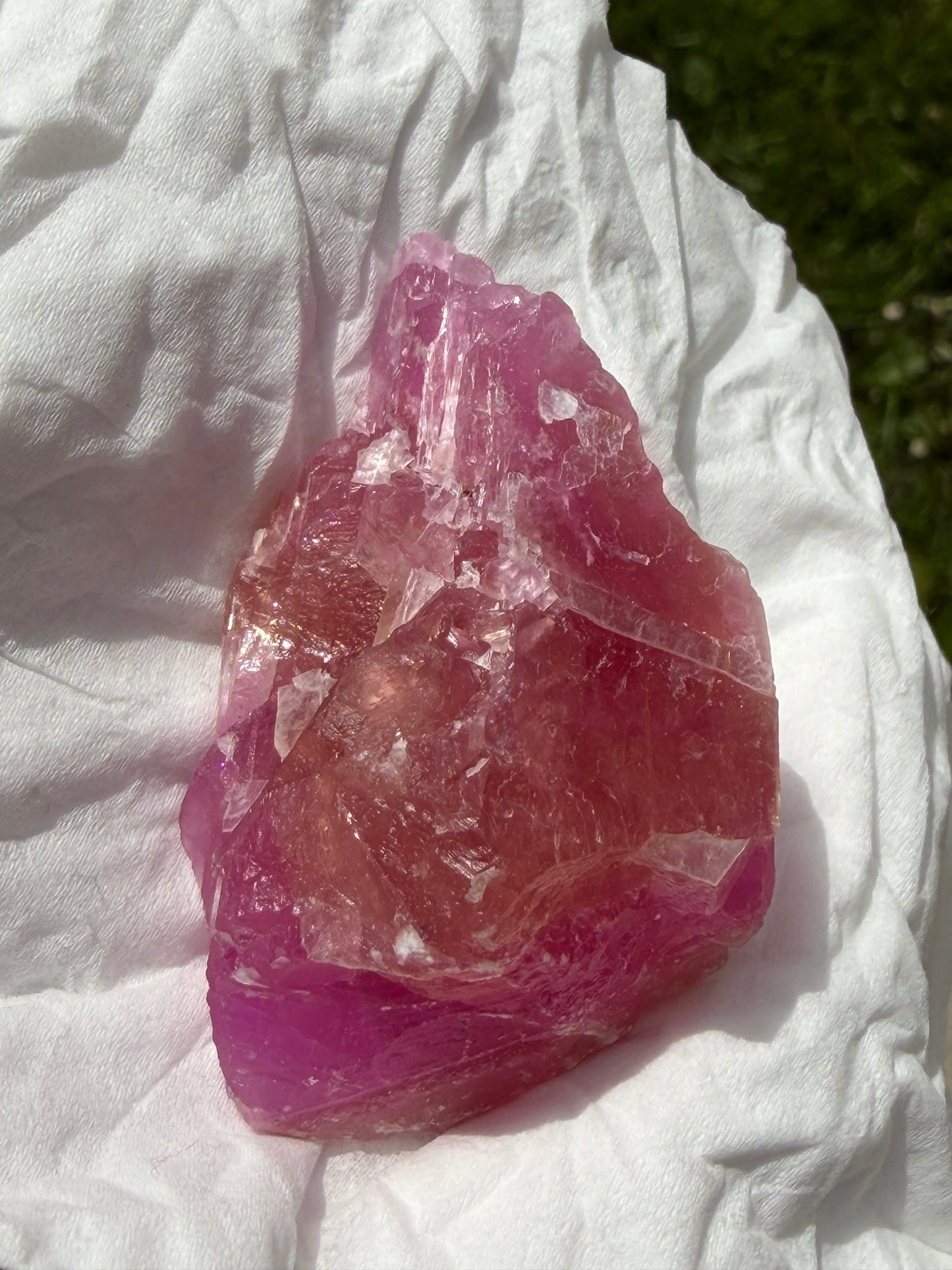 Cobaltoan Calcite - Cluster, from the DR of Congo, HOT pink