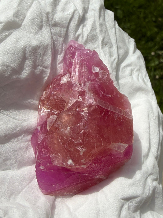 Cobaltoan Calcite - Cluster, from the DR of Congo, HOT pink