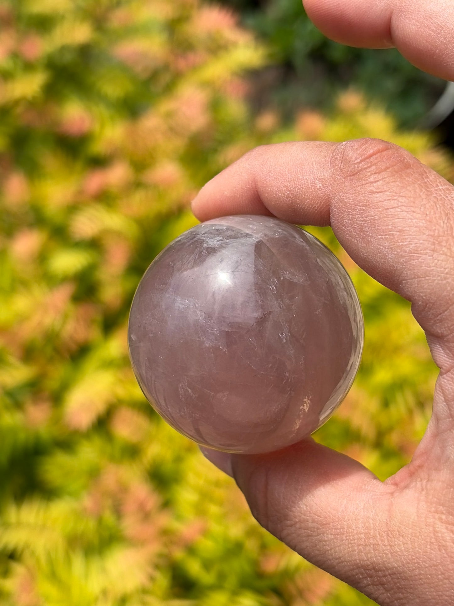 Dark Star Rose Quartz Sphere