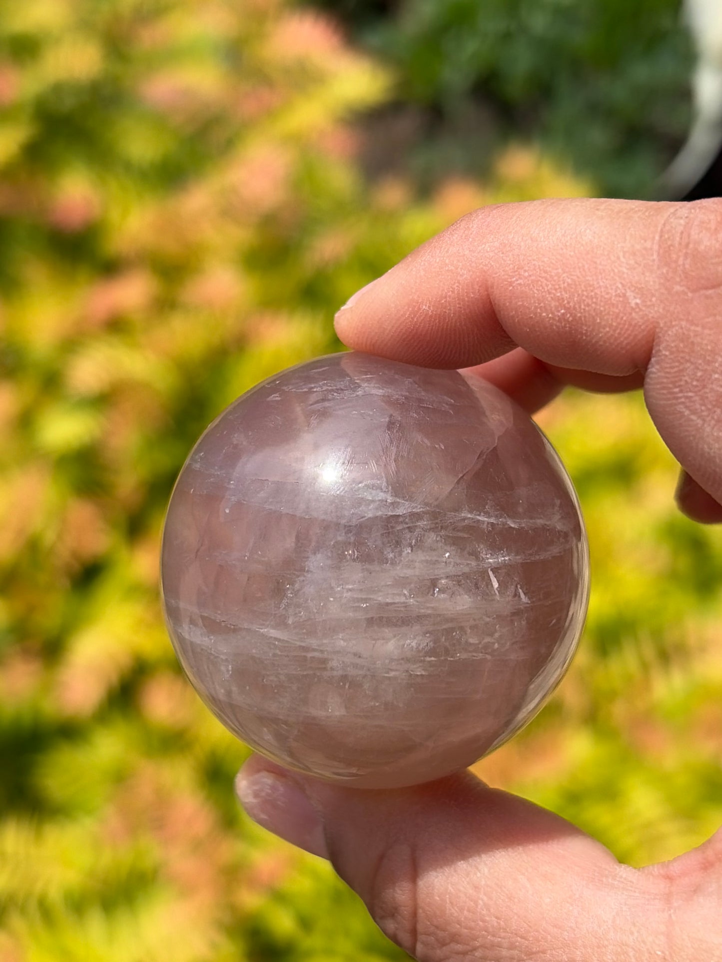 Dark Star Rose Quartz Sphere
