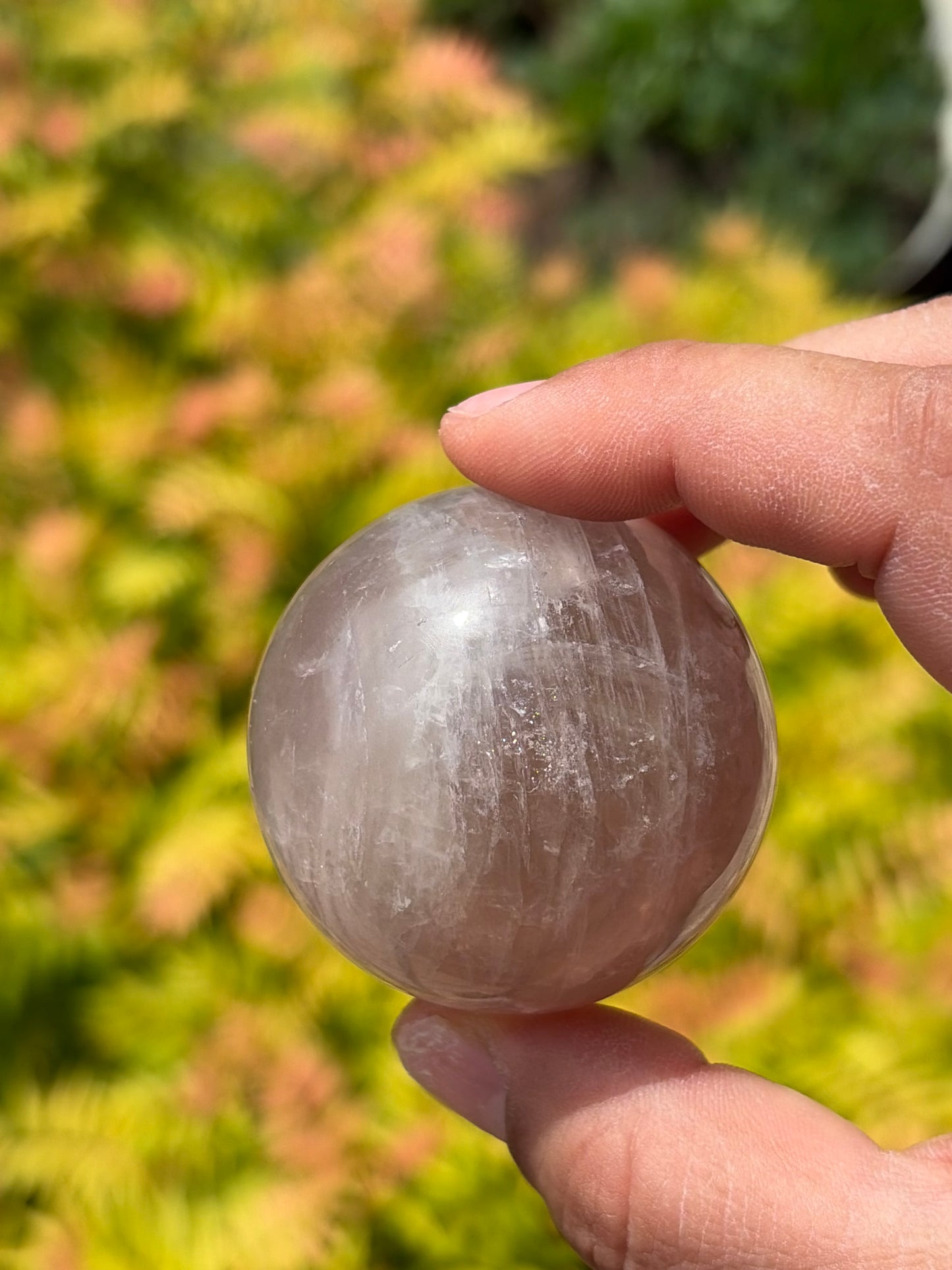 Dark Star Rose Quartz Sphere