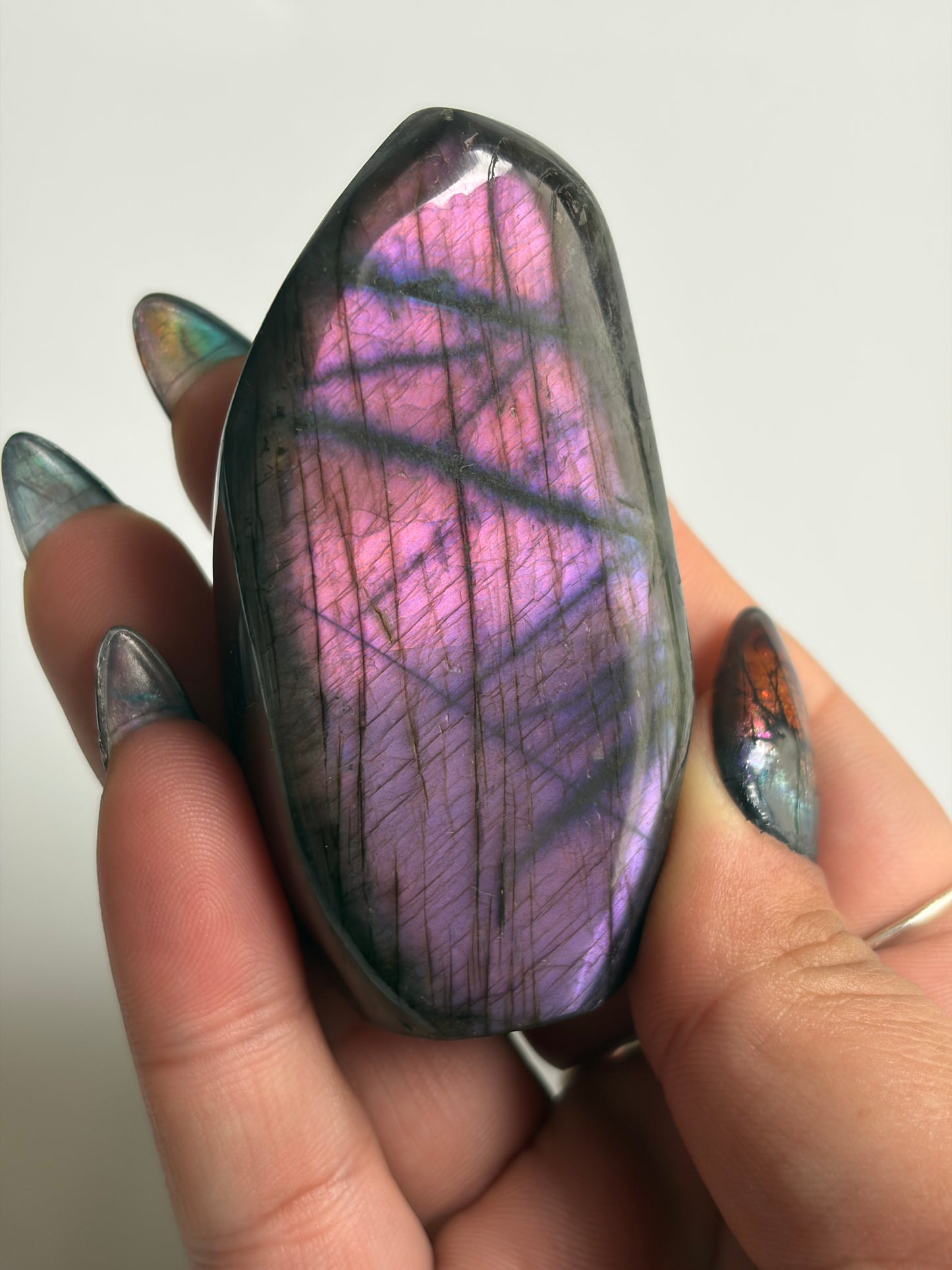 Labradorite Freeform w/ Pink and Purple Flash from Madagascar
