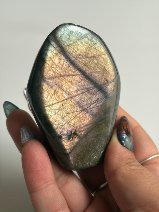 Labradorite Freeform w/ Silvery Mermaid Flash from Madagascar
