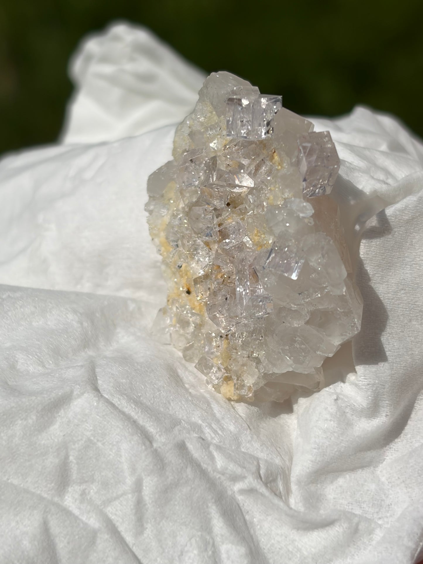 Fluorite with Calcite From the Emilio Mine in Spain